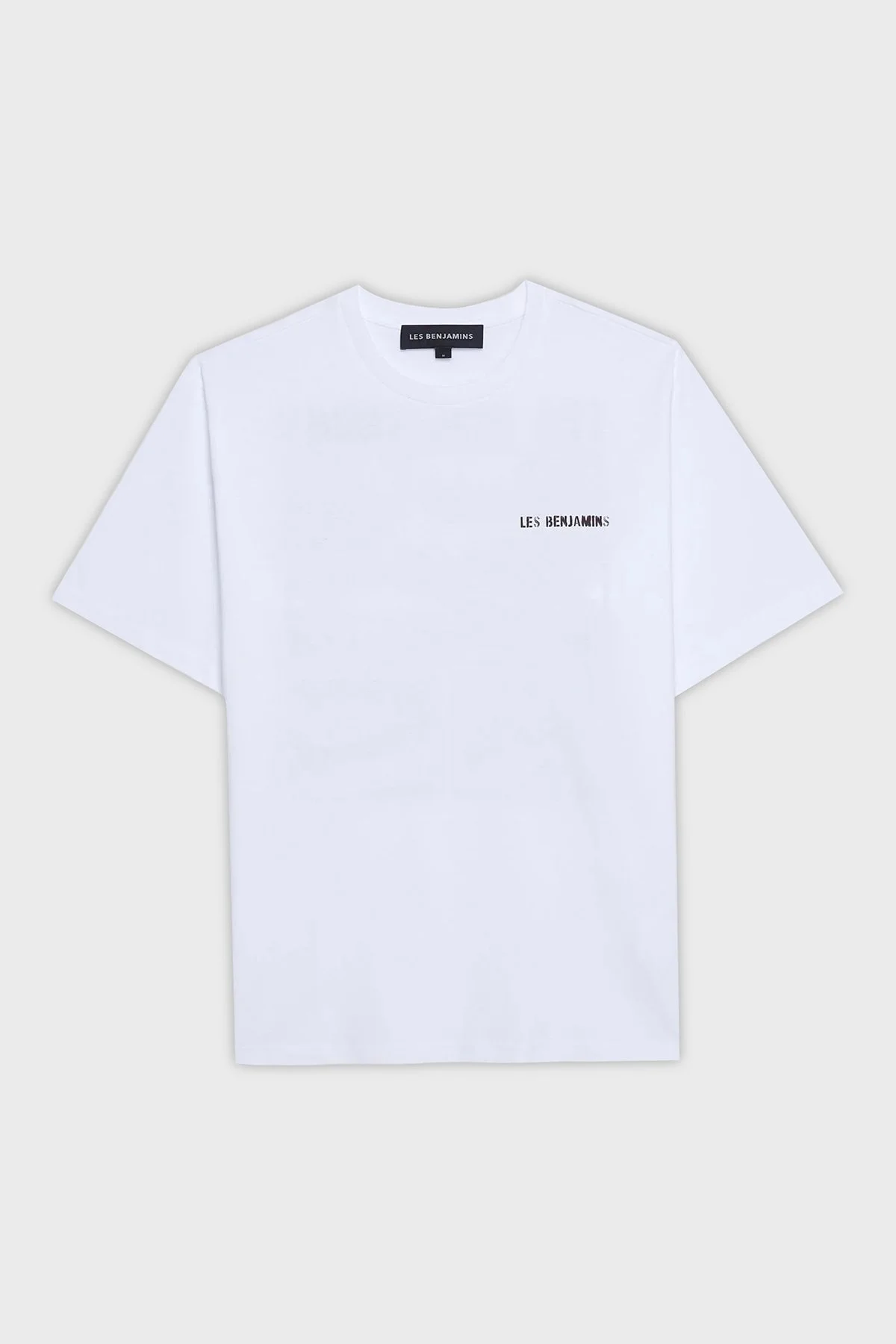 Les Benjamins Sırt Baskılı Pamuklu Relaxed Fit Bisiklet Yaka Erkek T Shirt LB25SSUNLMUTS-014 BEYAZ - 1