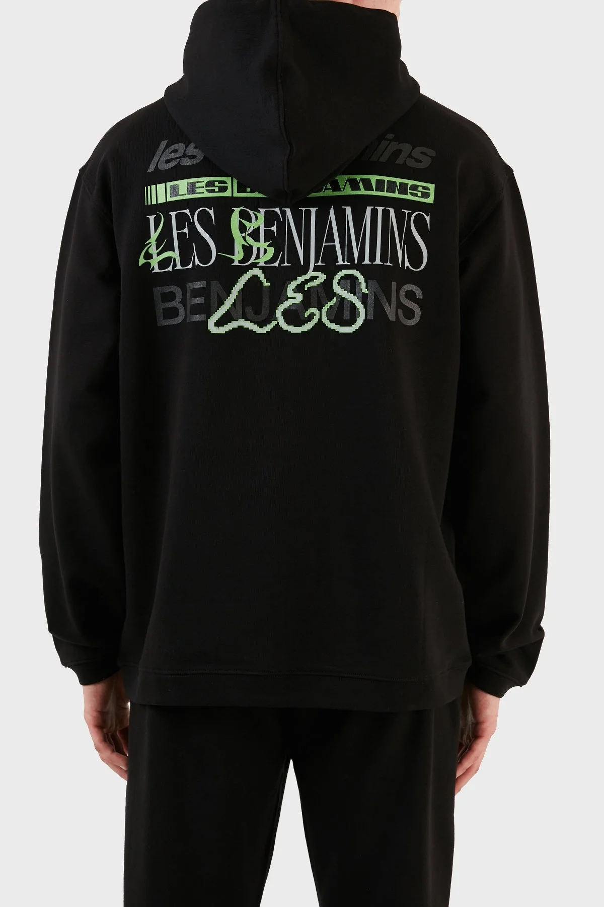 Les Benjamins Sırt Baskılı Pamuklu Relaxed Fit Erkek Sweat LB23FWFRWMUHD-008 SİYAH - 1