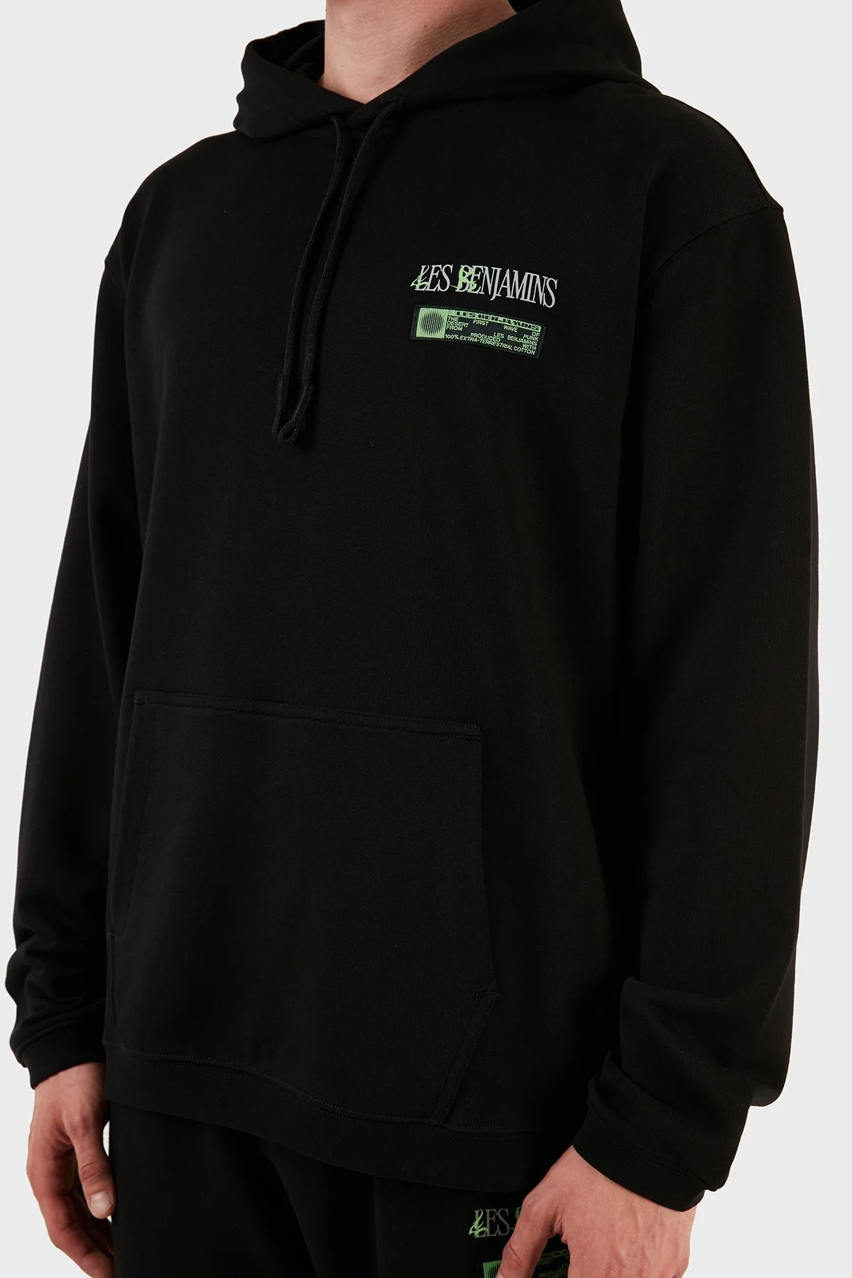 Les Benjamins Sırt Baskılı Pamuklu Relaxed Fit Erkek Sweat LB23FWFRWMUHD-008 SİYAH - 5