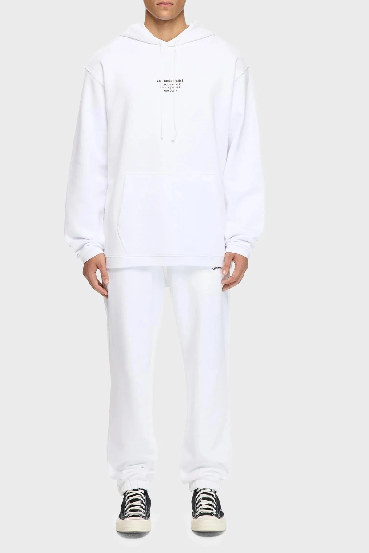 Les Benjamins Sırt Baskılı Pamuklu Relaxed Fit Kapüşonlu Erkek Sweat LB25FWTURMUHD-004 BEYAZ - 4