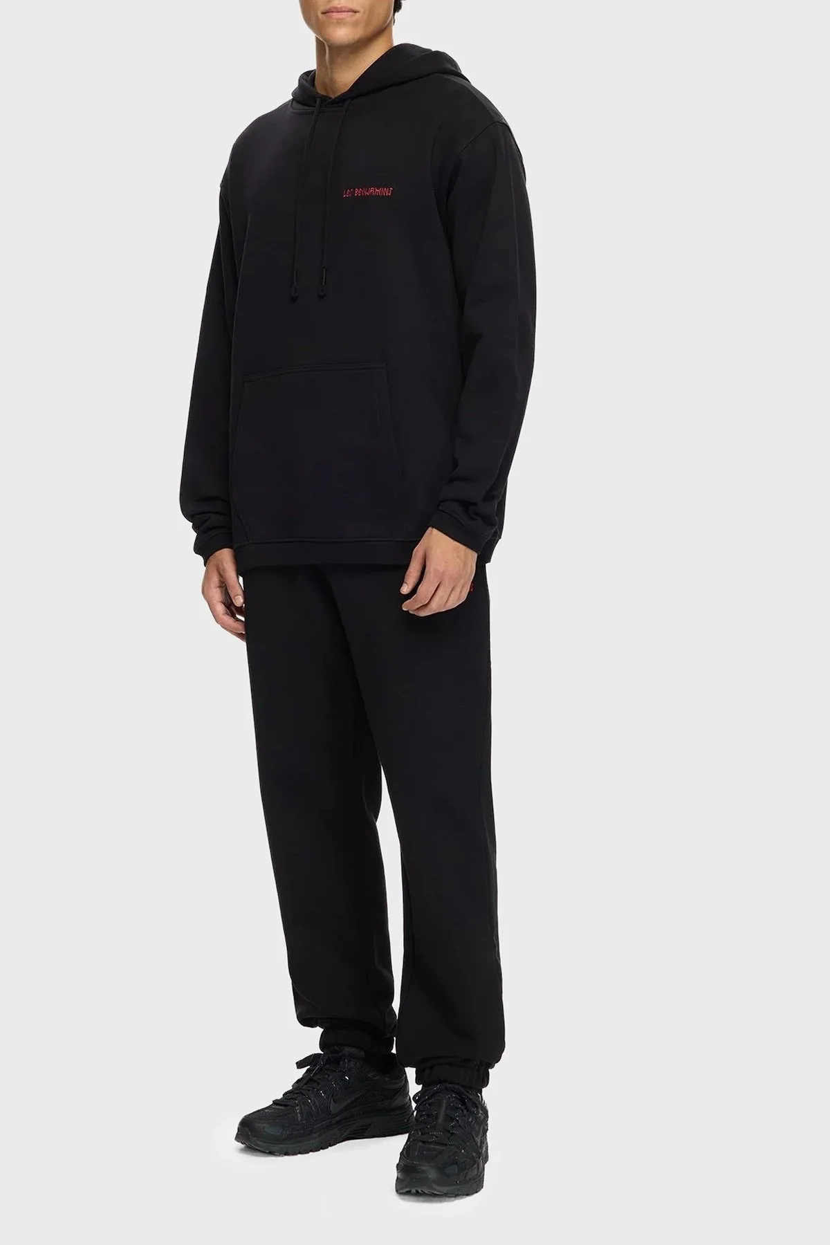 Les Benjamins Sırt Baskılı Pamuklu Relaxed Fit Kapüşonlu Erkek Sweat LB25FWTURMUHD-018 SİYAH - 4