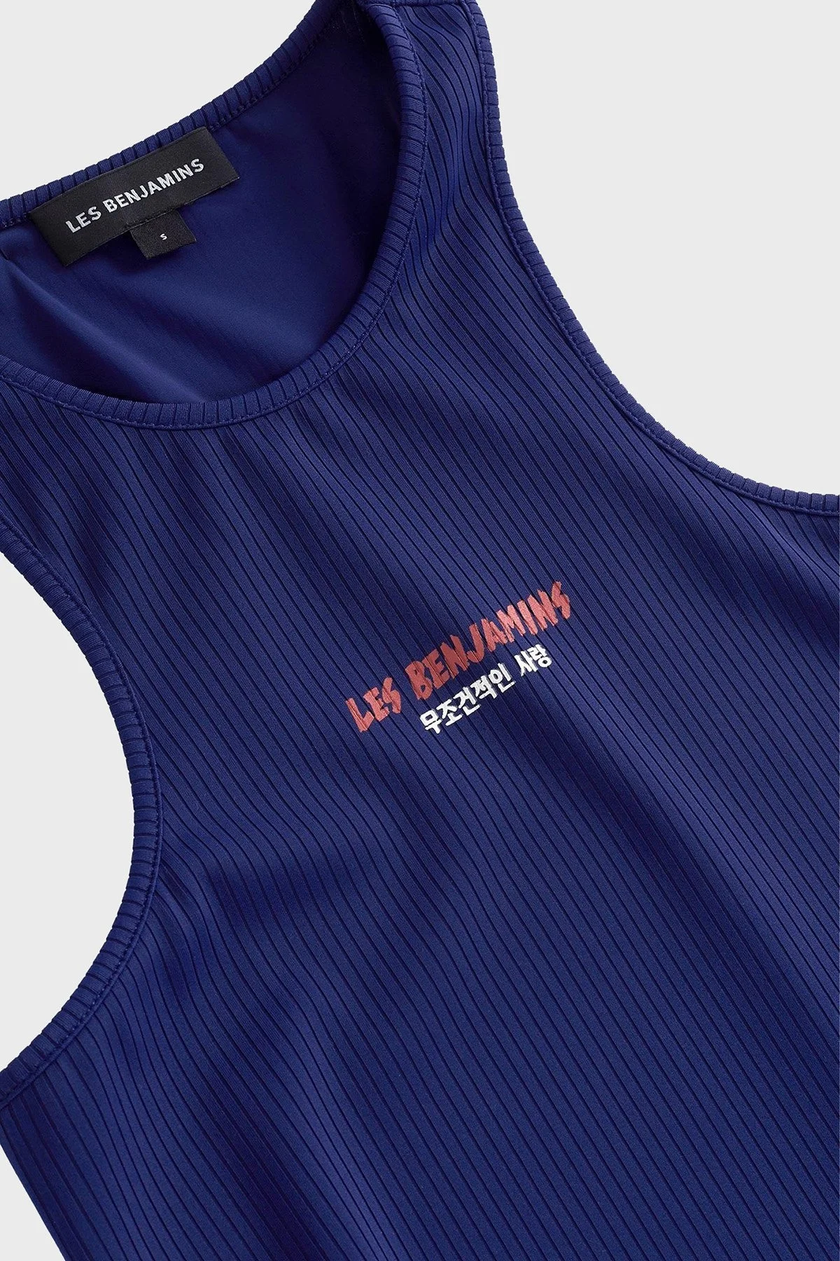 Les Benjamins Slim Fit Halter Yaka Logolu Bayan Top LB25SSUNLFUTN-001 LACİVERT - 5