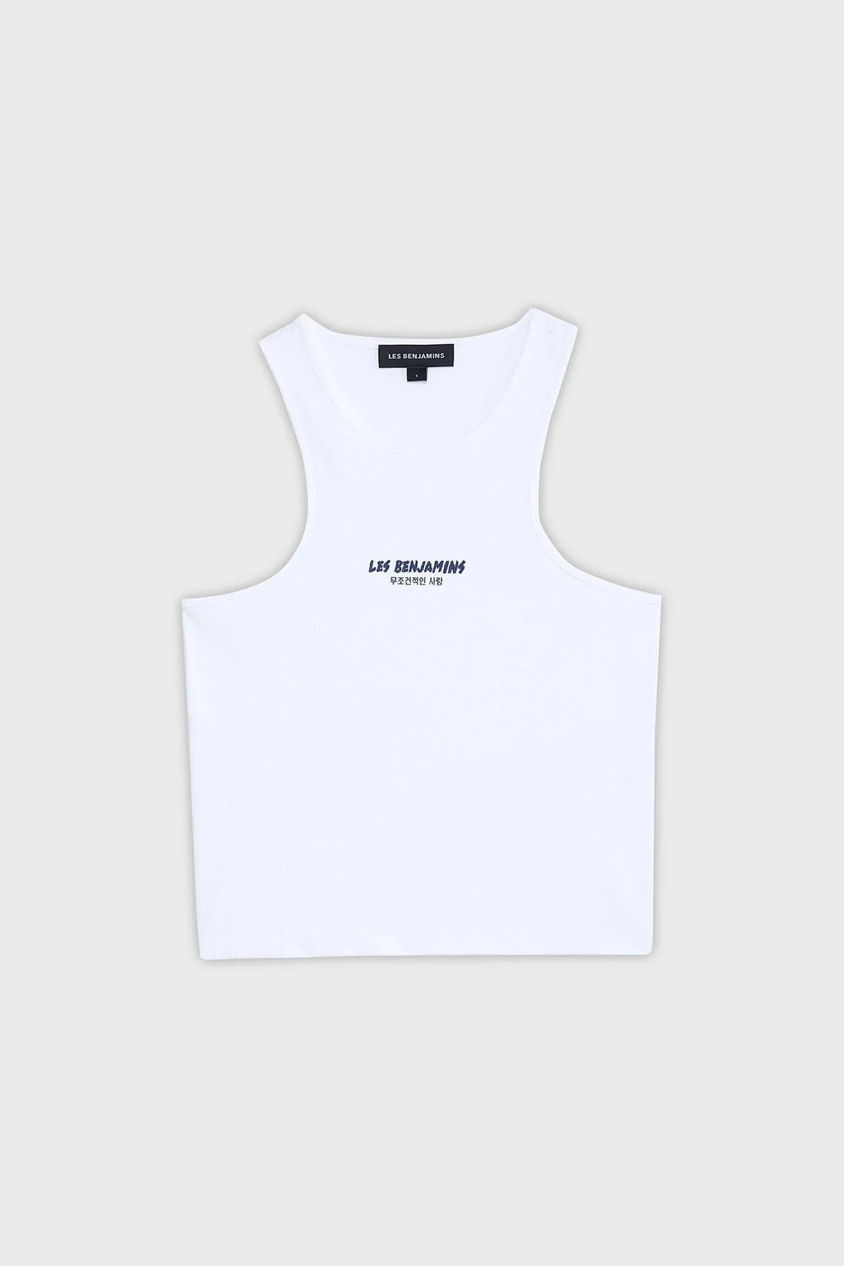 Les Benjamins Slim Fit Halter Yaka Logolu Bayan Top LB25SSUNLFUTN-006 BEYAZ - 7