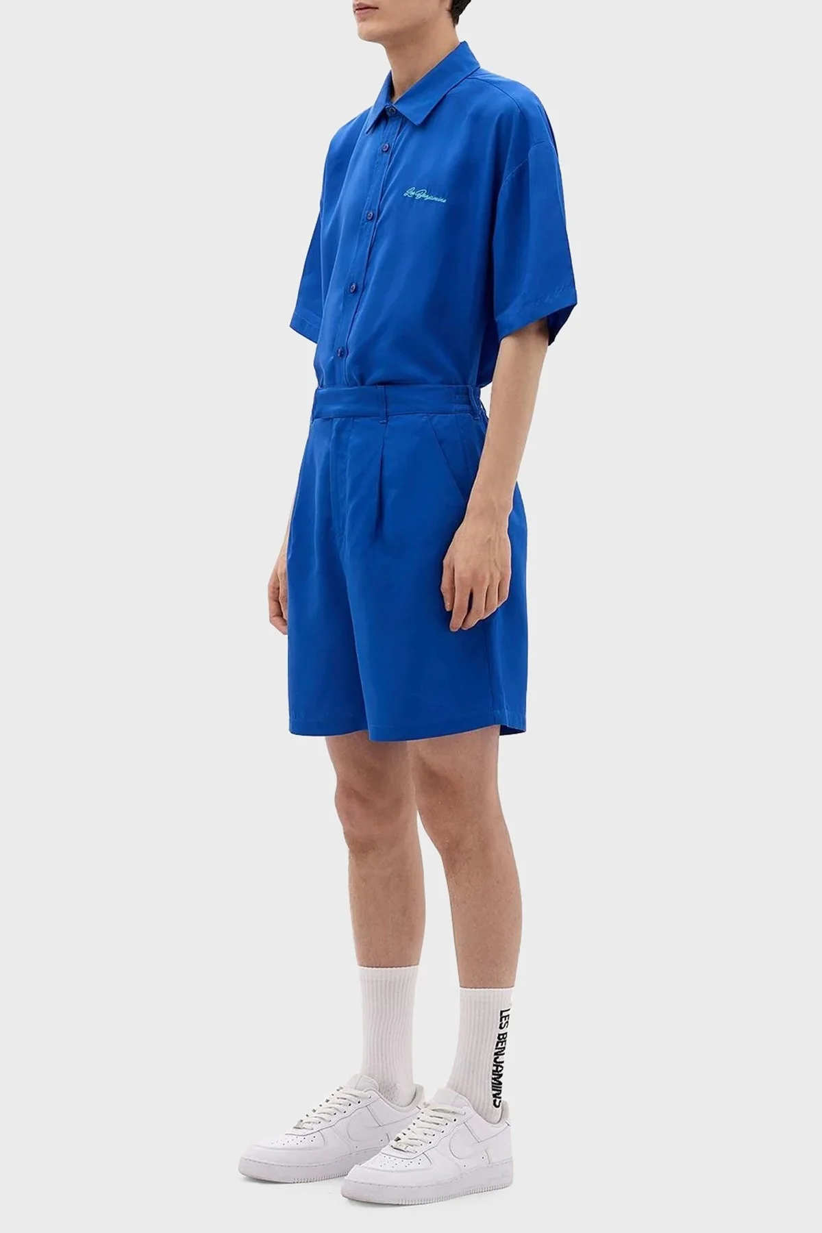 Les Benjamins Tencel Regular Fit Cepli Erkek Short LB24SSKISMUSO-010 MAVİ - 3