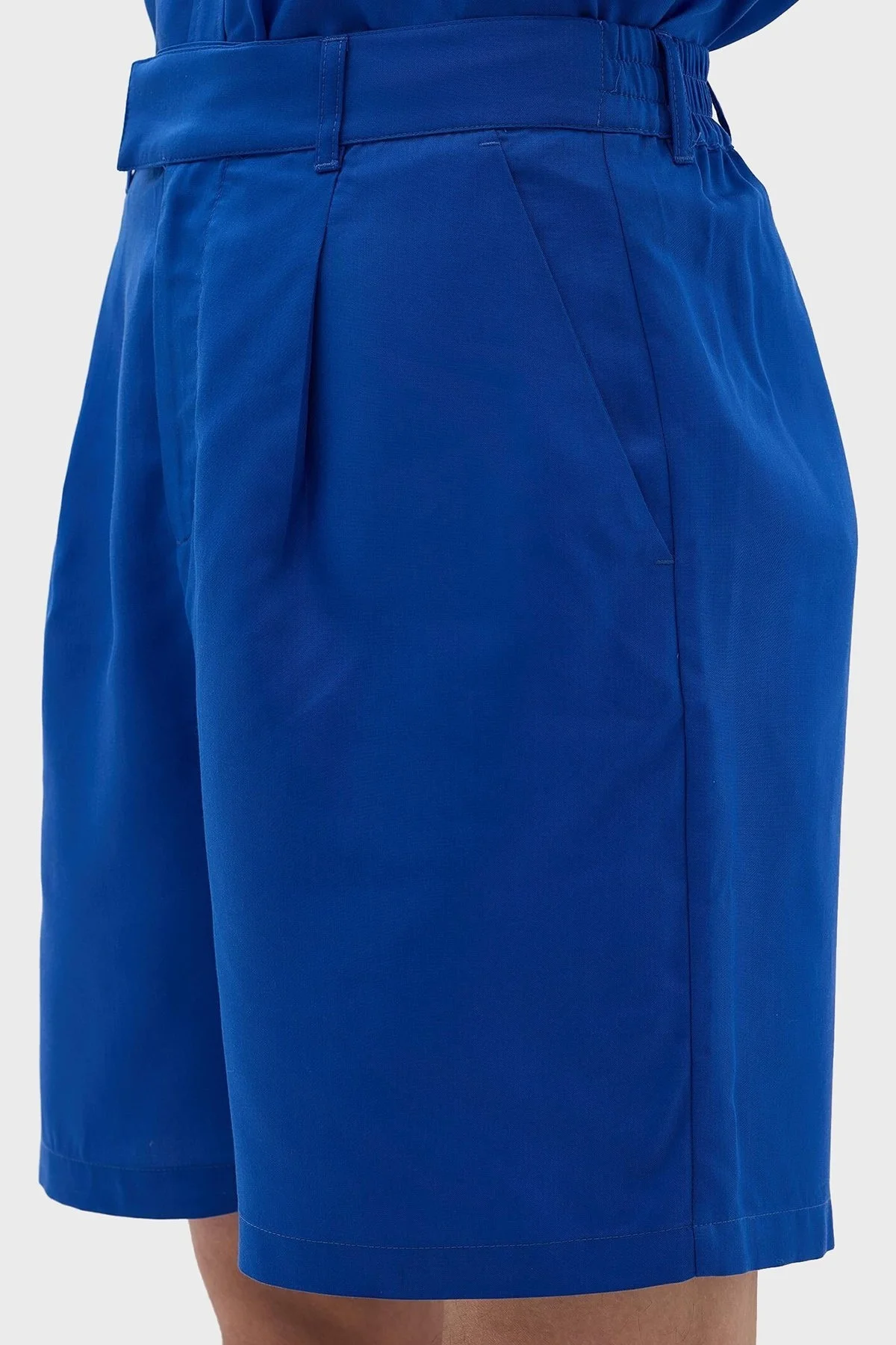 Les Benjamins Tencel Regular Fit Cepli Erkek Short LB24SSKISMUSO-010 MAVİ - 5