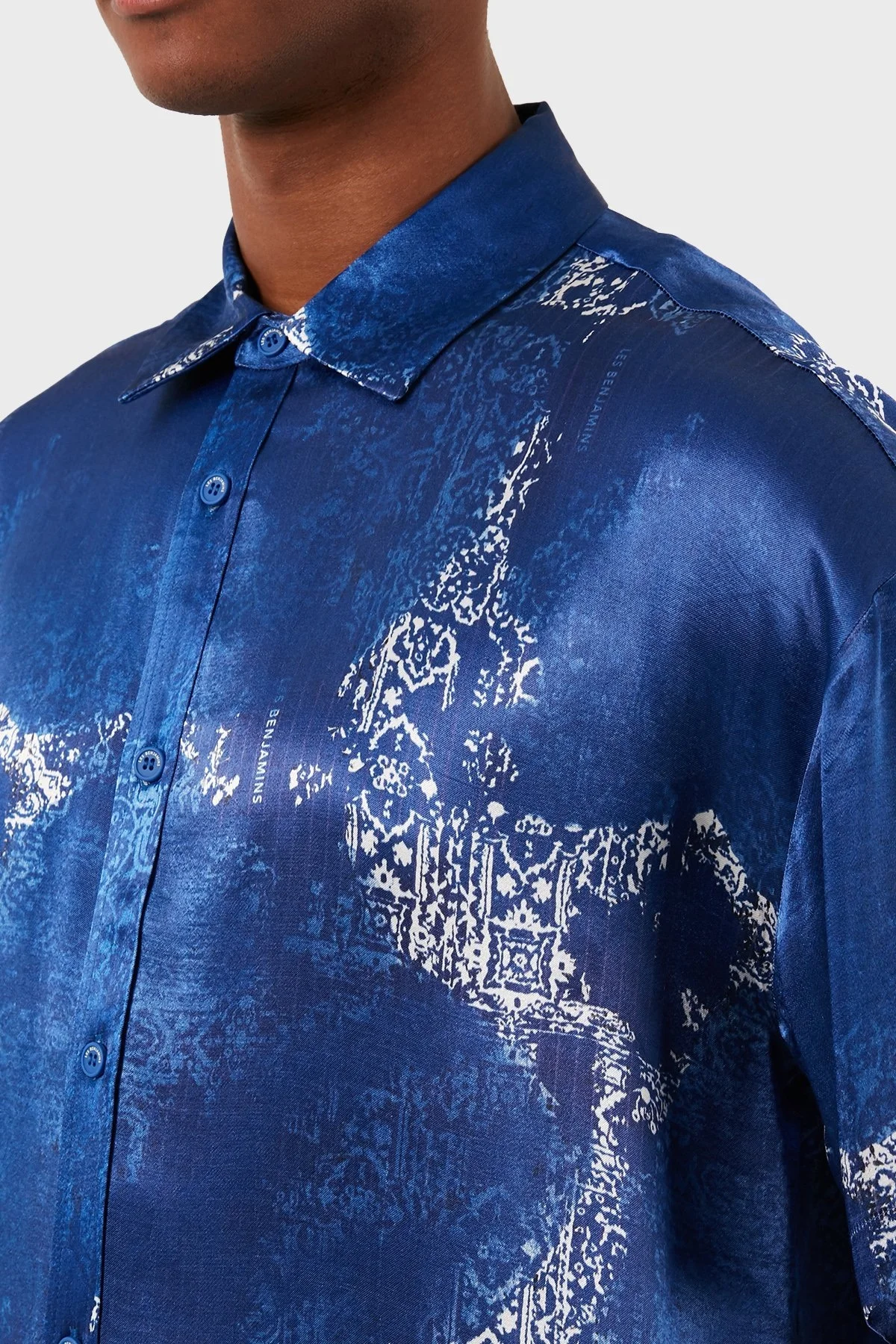 Les Benjamins Tensel Relaxed Fit Kısa Kollu Erkek Gömlek LB24SSKISMUSH-010 LACİVERT - 7