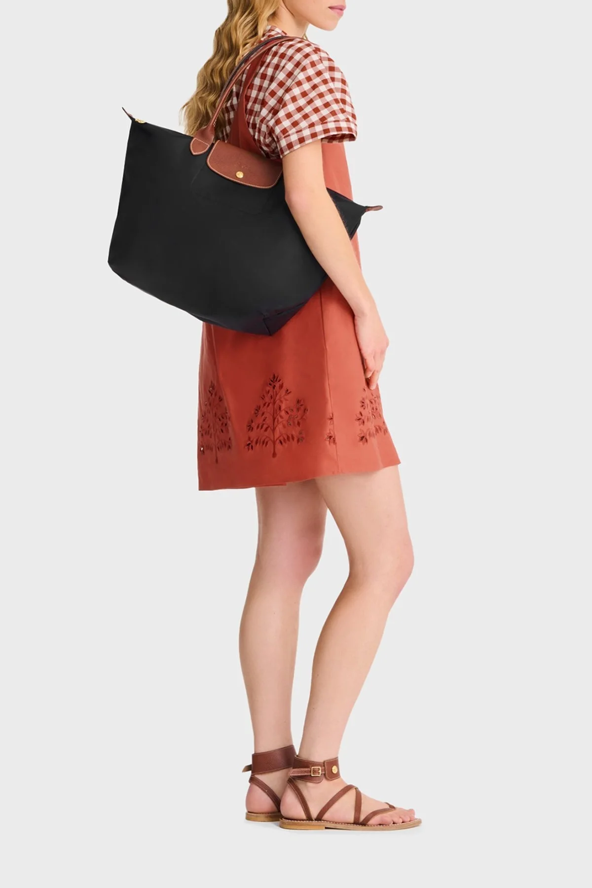 Longchamp Large Logolu Katlanabilen Tasarım Çift Saplı Bayan Çanta L1899089 001 SİYAH - 2