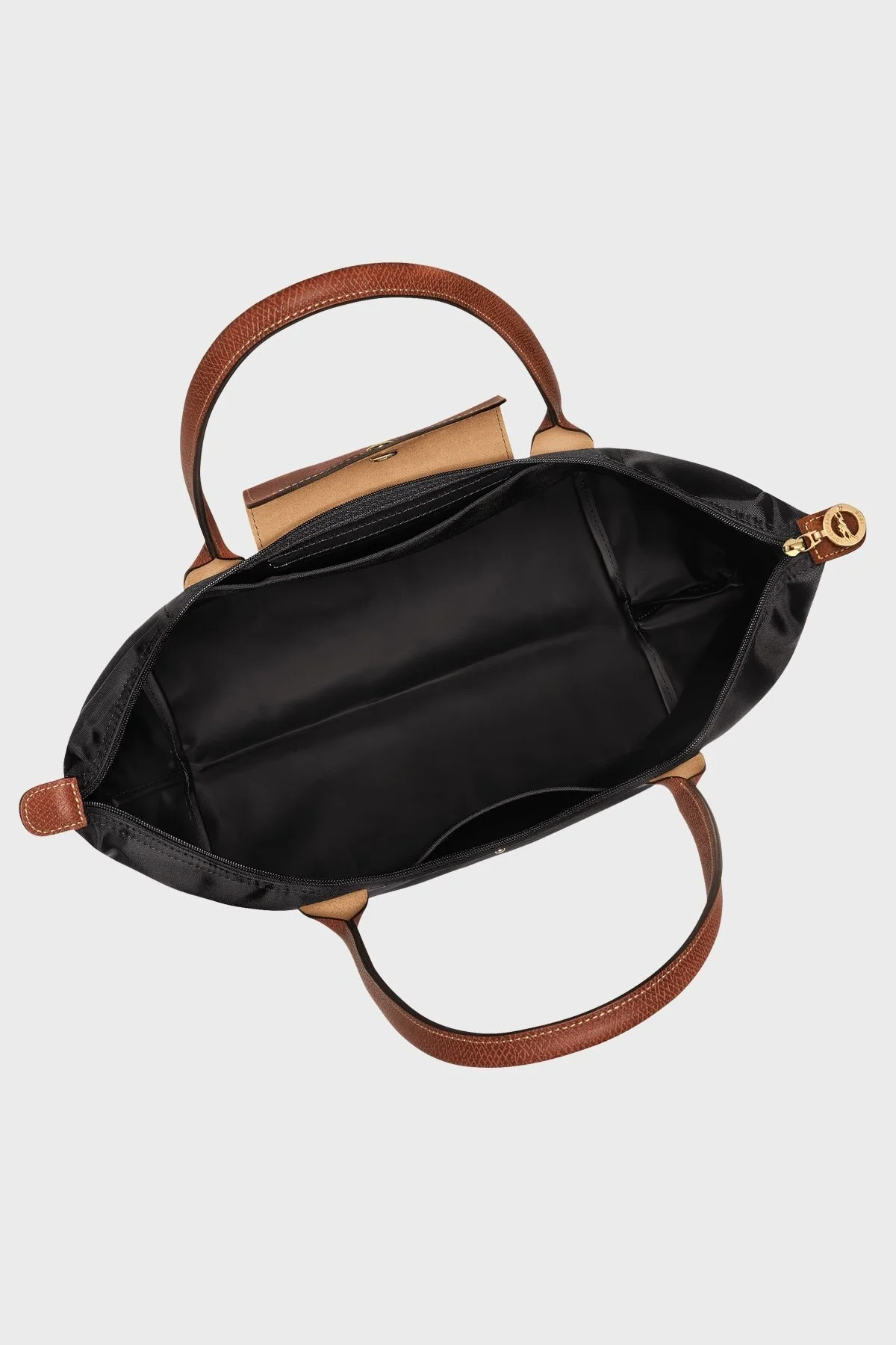 Longchamp Large Logolu Katlanabilen Tasarım Çift Saplı Bayan Çanta L1899089 001 SİYAH - 5