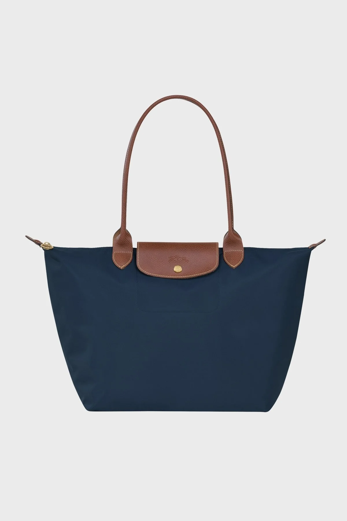 Longchamp Large Logolu Katlanabilen Tasarım Çift Saplı Bayan Çanta L1899089 P68 LACİVERT - 1