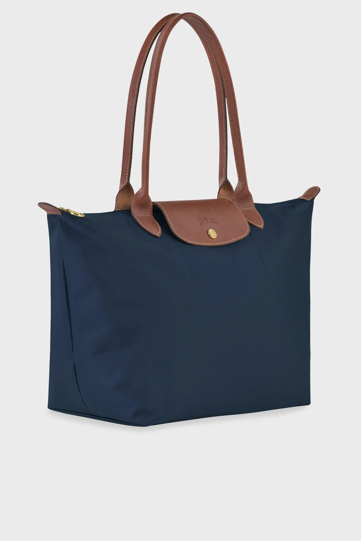 Longchamp Large Logolu Katlanabilen Tasarım Çift Saplı Bayan Çanta L1899089 P68 LACİVERT - 6