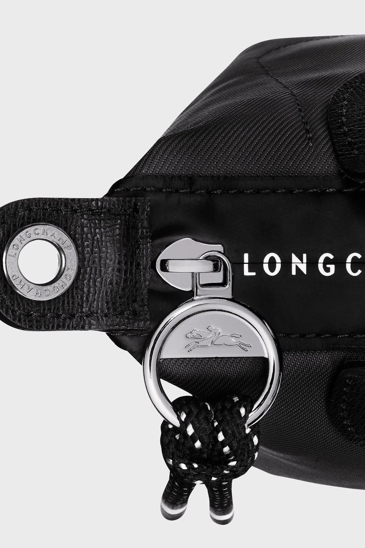 Longchamp Logolu Çıkarılabilir Askılı Küçük Bayan Çanta L1500HSR 001 SİYAH - 5