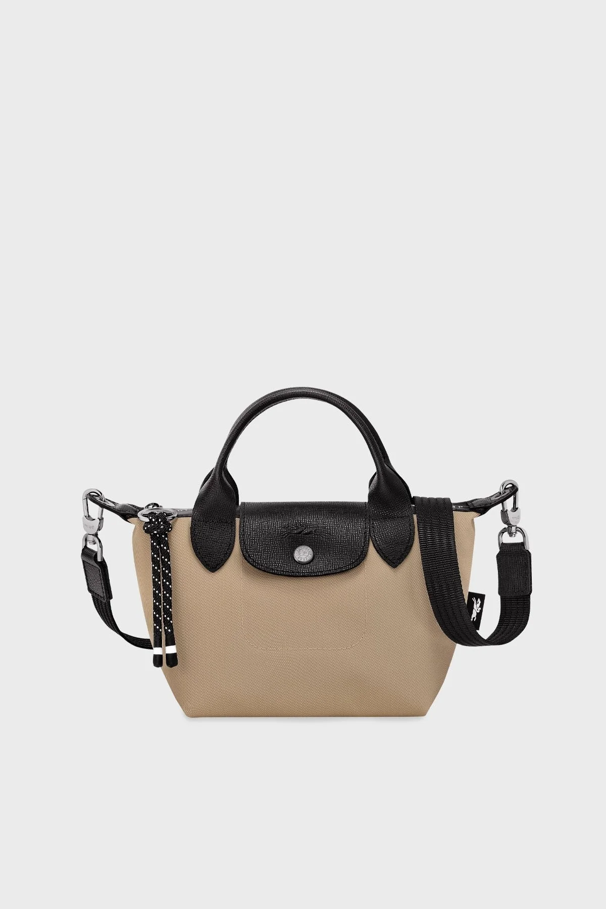 Longchamp Logolu Çıkarılabilir Askılı Küçük Bayan Çanta L1500HSR 299 BEJ - 1