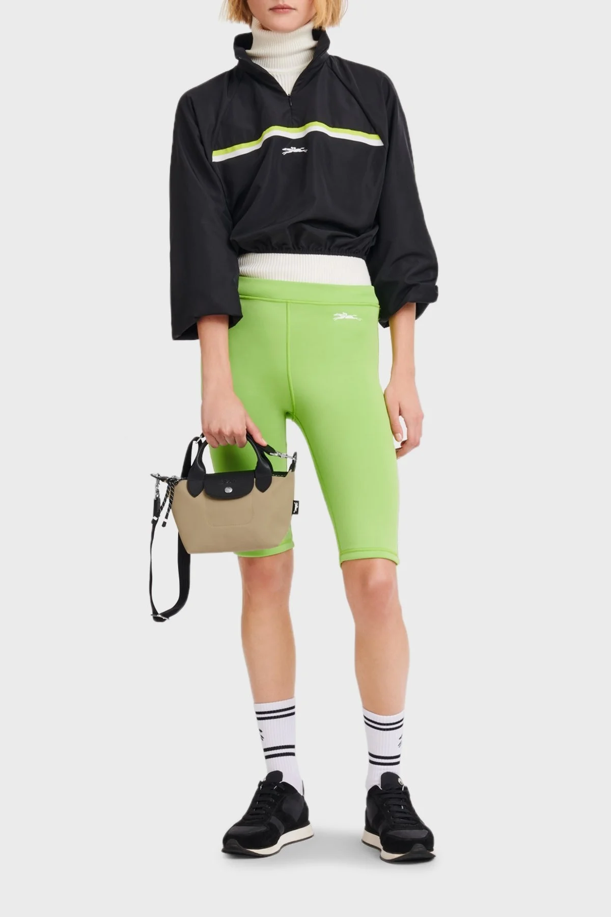 Longchamp Logolu Çıkarılabilir Askılı Küçük Bayan Çanta L1500HSR 299 BEJ - 2