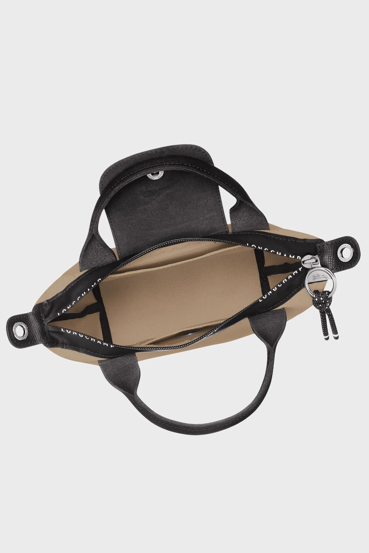 Longchamp Logolu Çıkarılabilir Askılı Küçük Bayan Çanta L1500HSR 299 BEJ - 4
