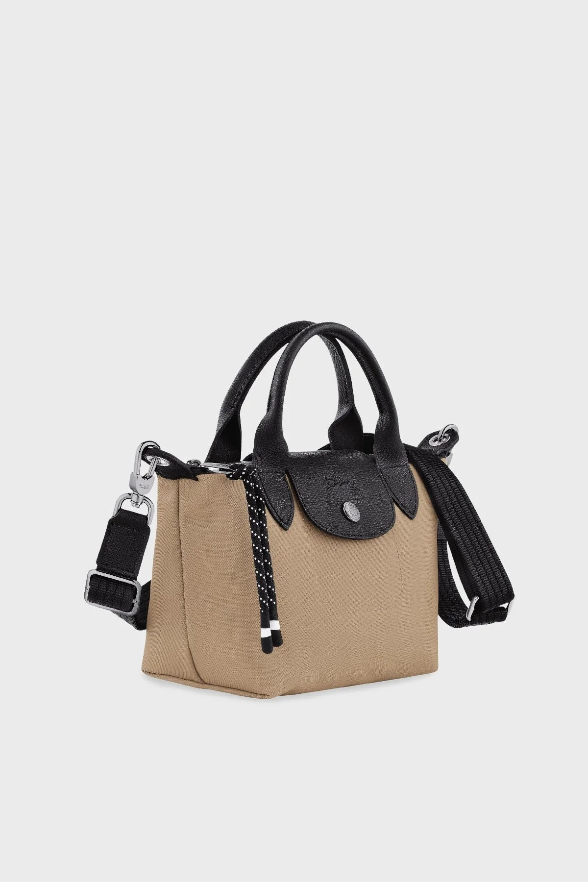 Longchamp Logolu Çıkarılabilir Askılı Küçük Bayan Çanta L1500HSR 299 BEJ - 5