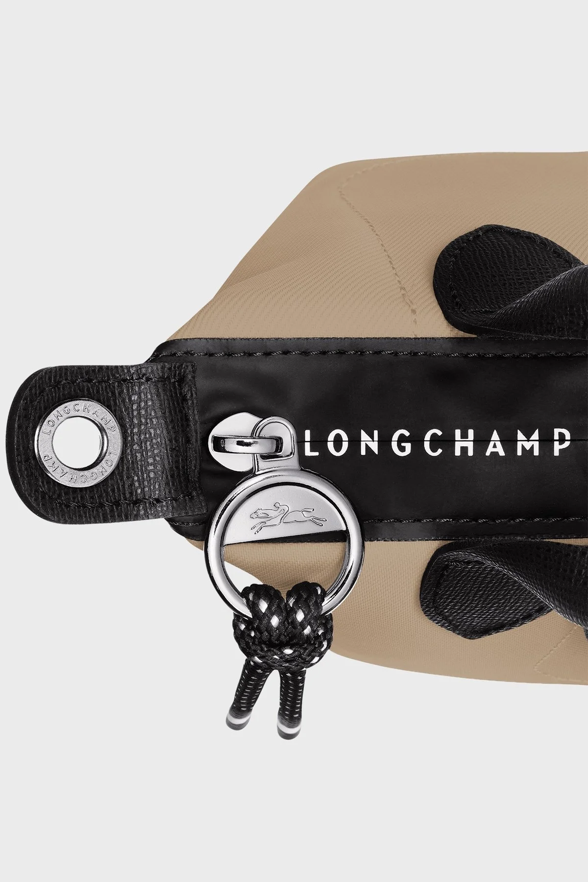 Longchamp Logolu Çıkarılabilir Askılı Küçük Bayan Çanta L1500HSR 299 BEJ - 6