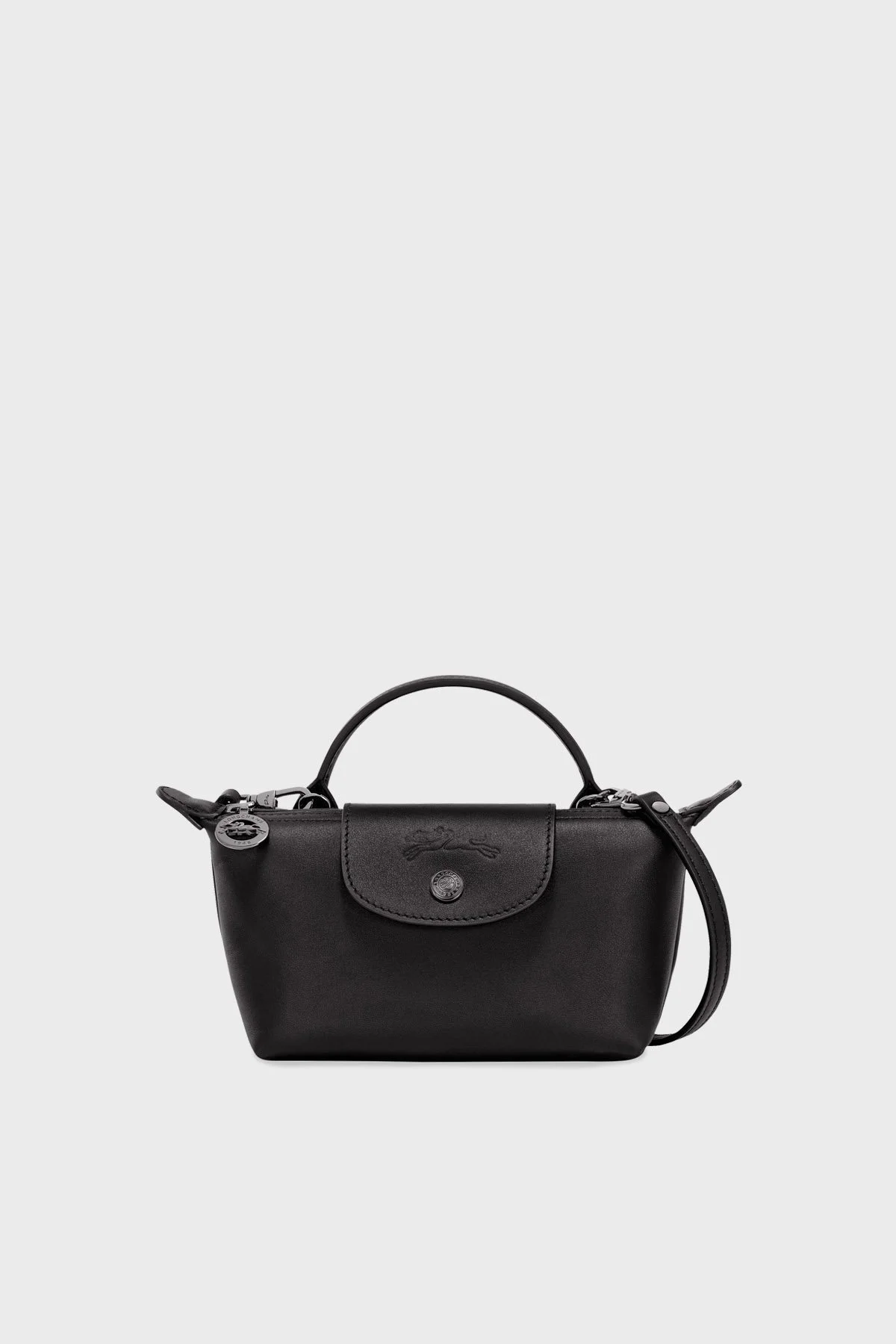 Longchamp Logolu Çıkarılabilir Askılı Mini Bayan Çanta 34205987 001 SİYAH - 6