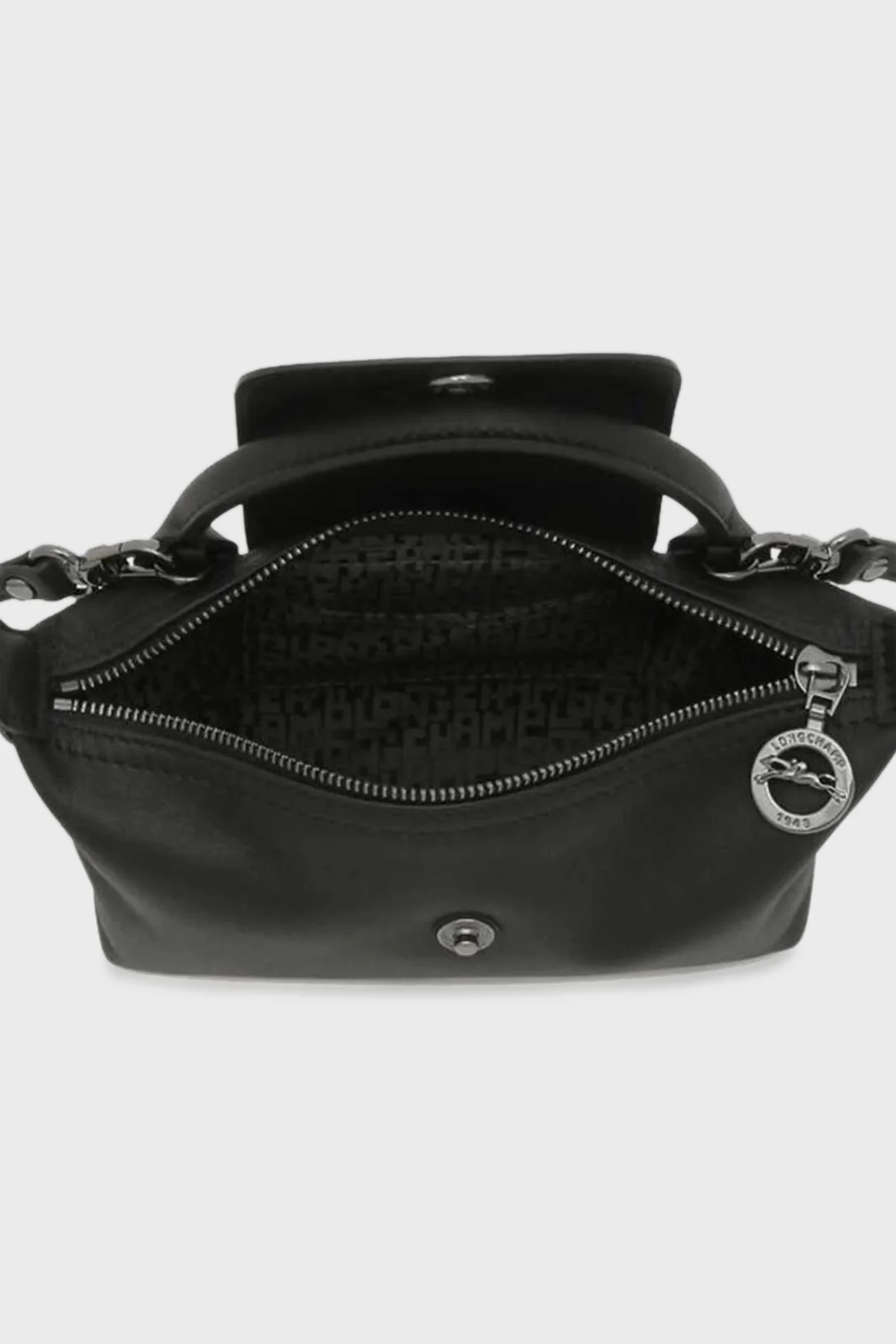 Longchamp Logolu Çıkarılabilir Askılı Mini Kadın Çanta 34205987 001 SİYAH - 4