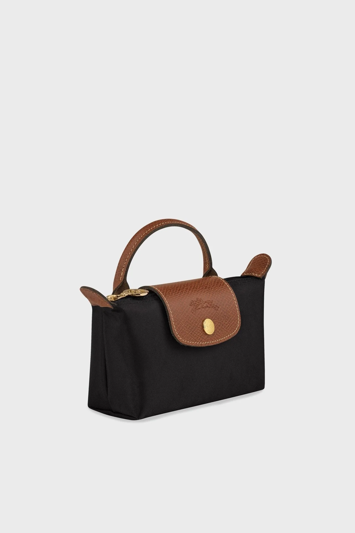 Longchamp Logolu Tek Saplı Mini Bayan Çanta 34175089 001 SİYAH - 4