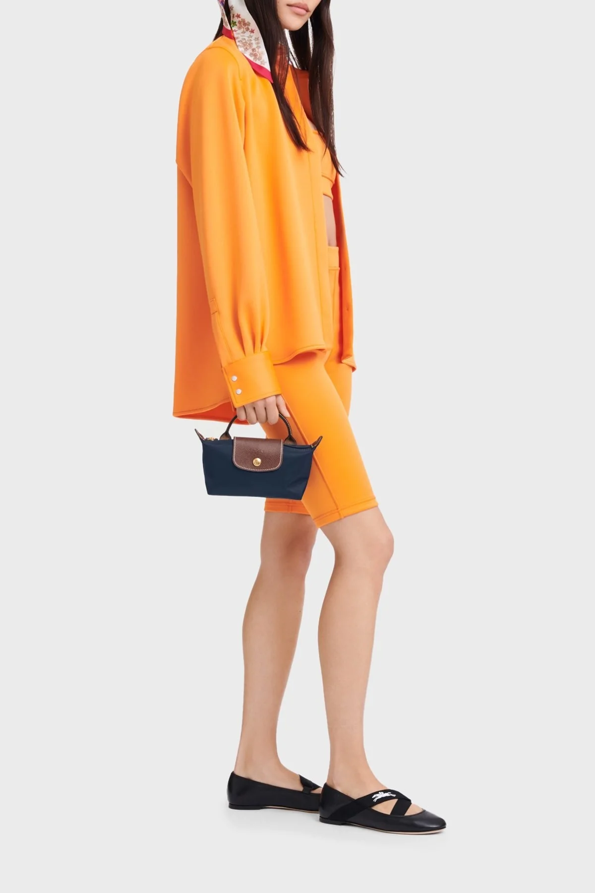 Longchamp Logolu Tek Saplı Mini Bayan Çanta 34175089 P68 LACİVERT - 7