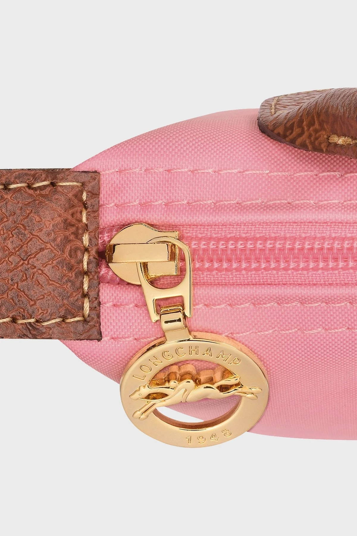 Longchamp Logolu Tek Saplı Mini Bayan Çanta 34175089 P92 PEMBE - 6