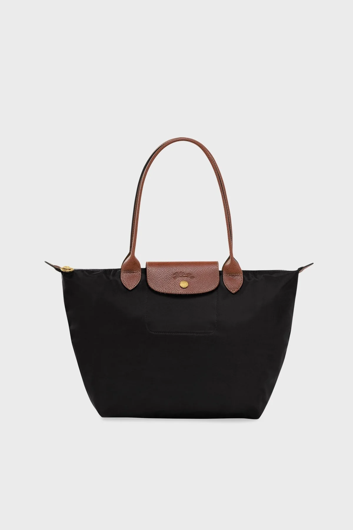 Longchamp Medium Çift Saplı Katlanabilen Tasarım Bayan Çanta L2605089 001 SİYAH - 1