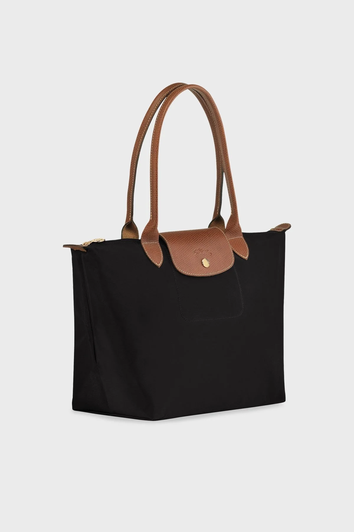 Longchamp Medium Çift Saplı Katlanabilen Tasarım Bayan Çanta L2605089 001 SİYAH - 10