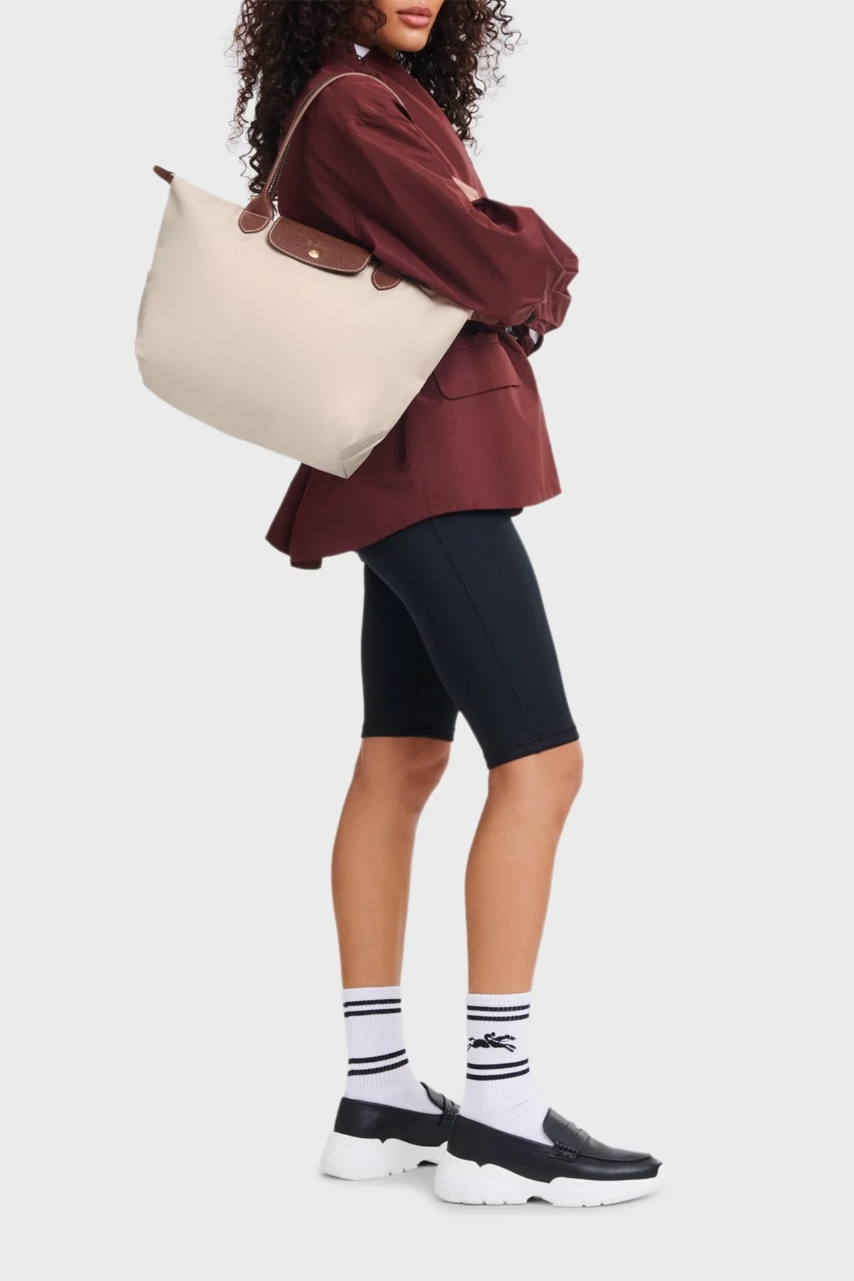 Longchamp Medium Çift Saplı Katlanabilen Tasarım Bayan Çanta L2605089 P71 BEJ - 2