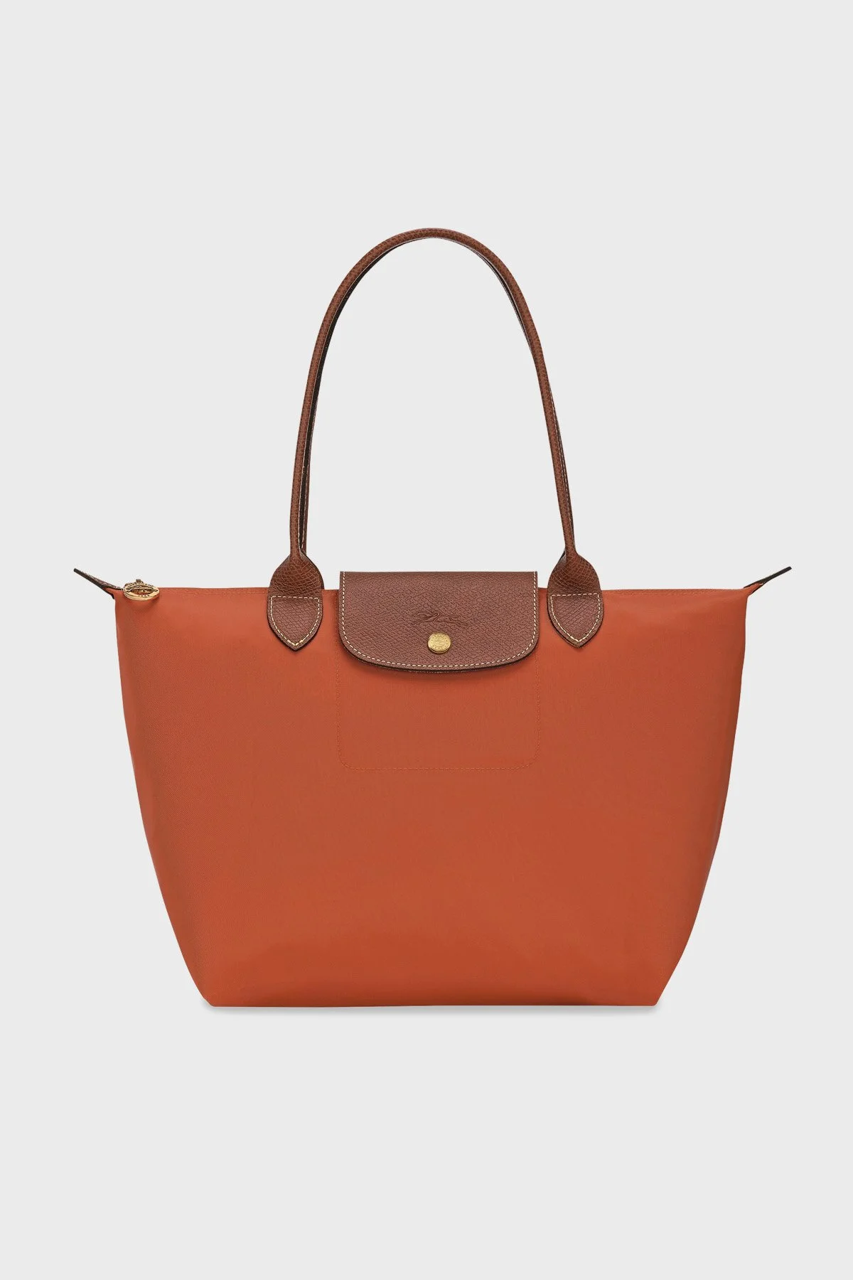 Longchamp Medium Çift Saplı Katlanabilen Tasarım Bayan Çanta L2605089 P97 KİREMİT - 1