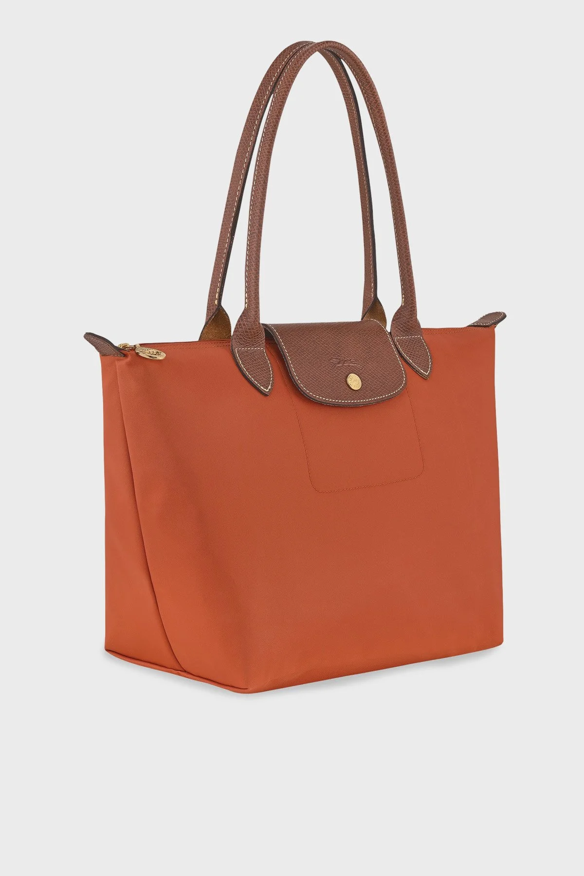 Longchamp Medium Çift Saplı Katlanabilen Tasarım Bayan Çanta L2605089 P97 KİREMİT - 4