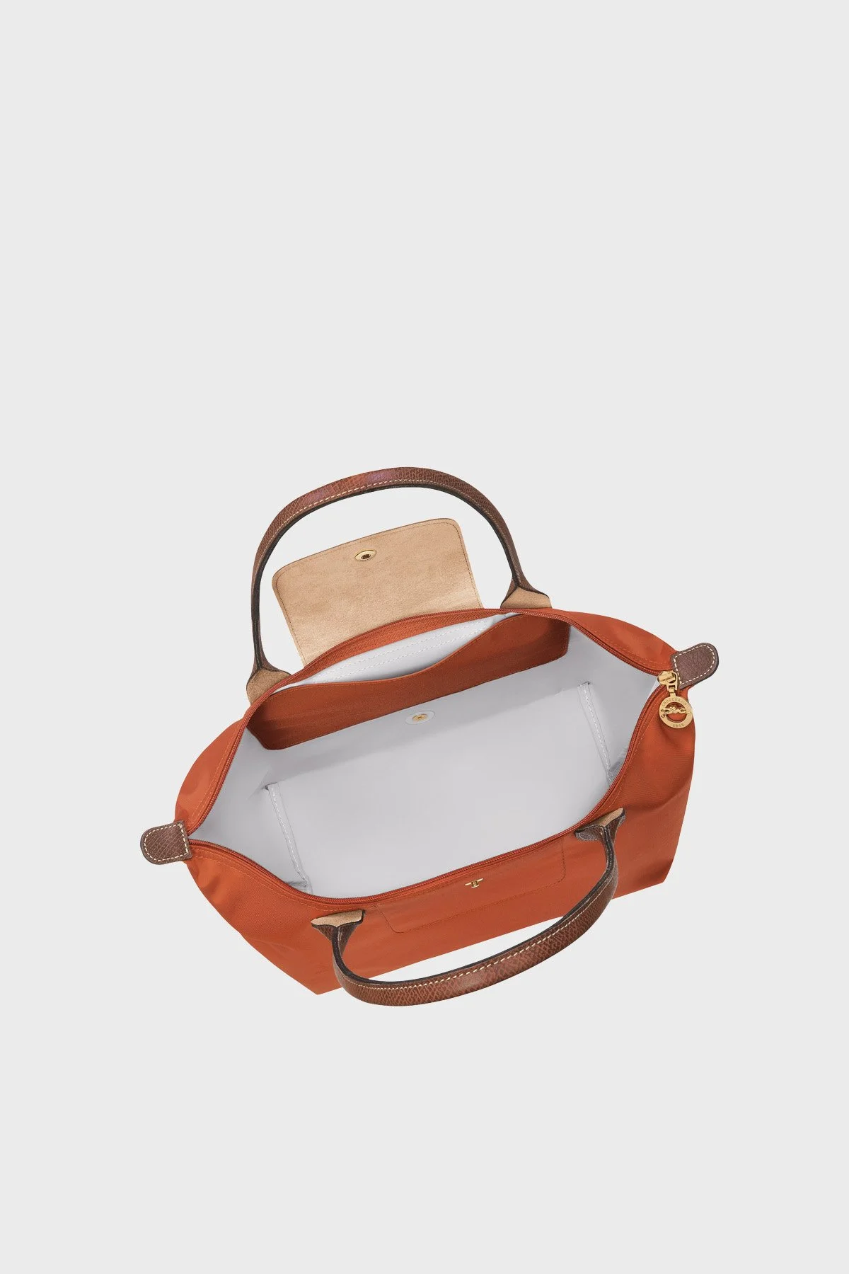 Longchamp Medium Çift Saplı Katlanabilen Tasarım Bayan Çanta L2605089 P97 KİREMİT - 5