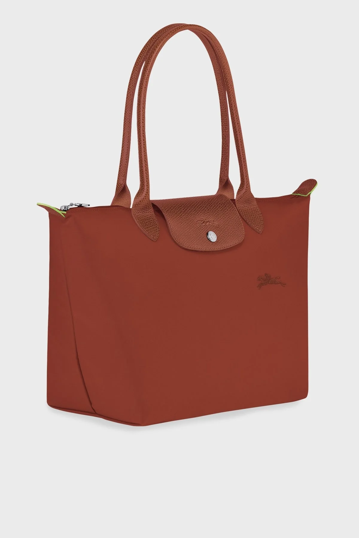 Longchamp Medium Logolu Katlanabilen Tasarım Çift Saplı Bayan Çanta L2605919 404 KİREMİT - 4