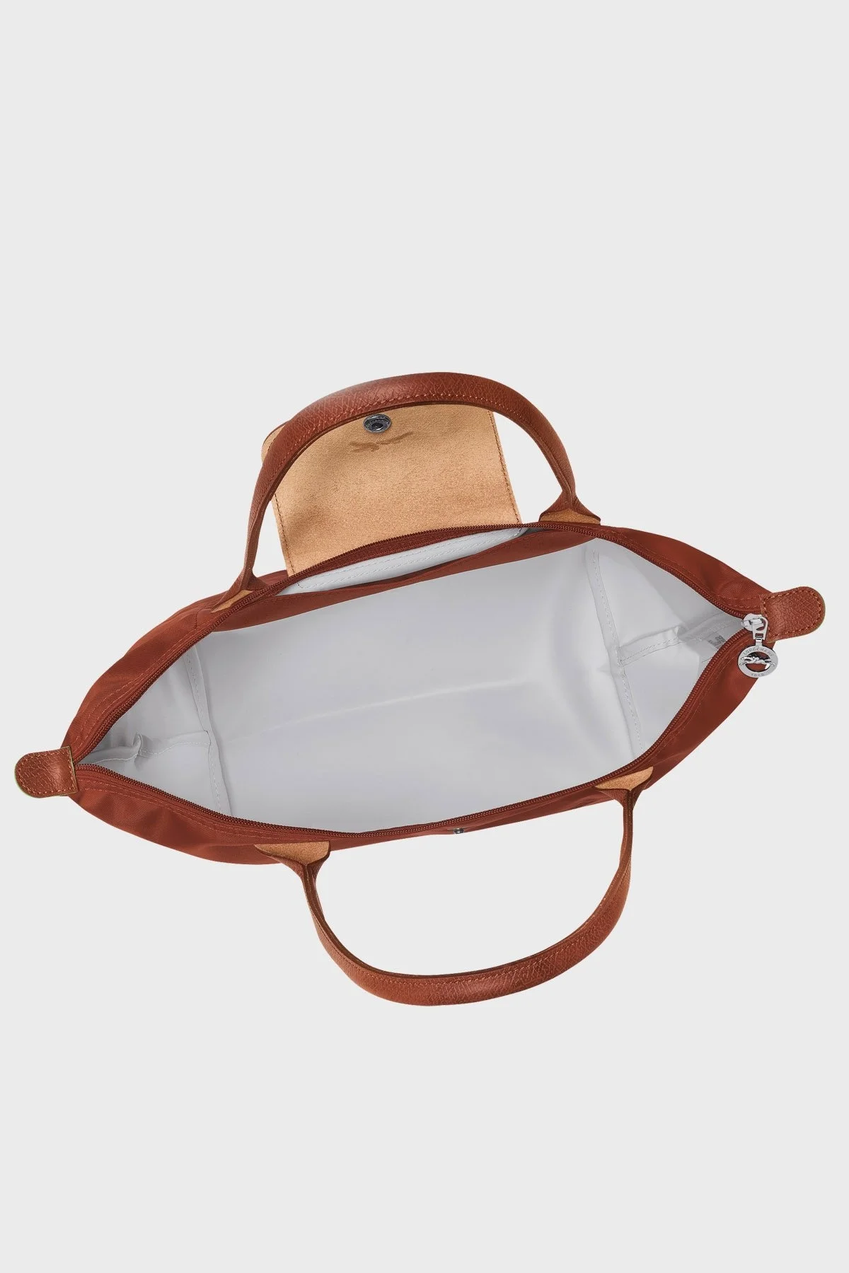 Longchamp Medium Logolu Katlanabilen Tasarım Çift Saplı Bayan Çanta L2605919 404 KİREMİT - 5