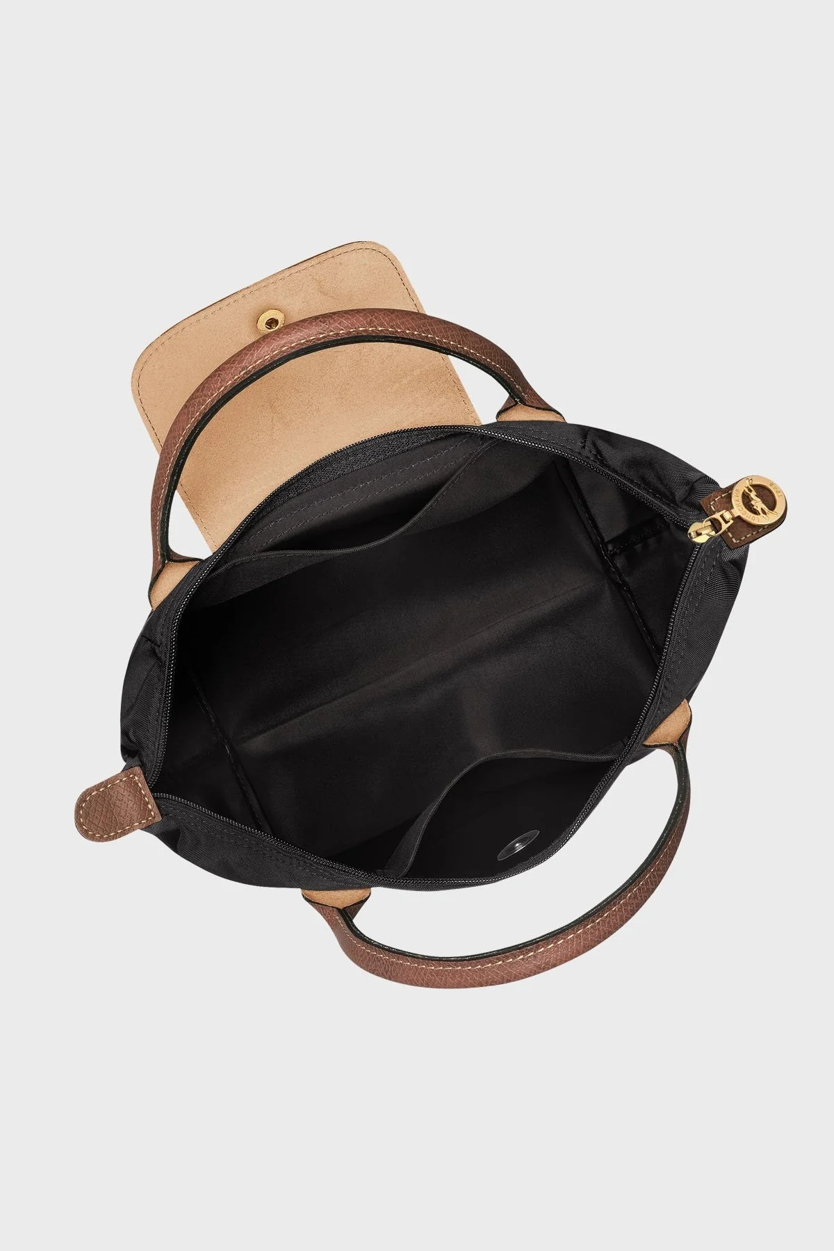 Longchamp Small Logolu Katlanabilen Tasarım Bayan Çanta L1621089 001 SİYAH - 5