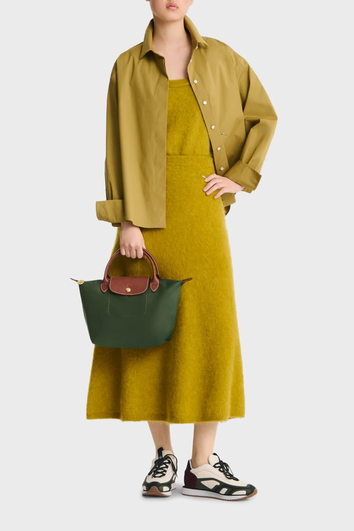 Longchamp Small Logolu Katlanabilen Tasarım Bayan Çanta L1621089 P95 YEŞİL - 2