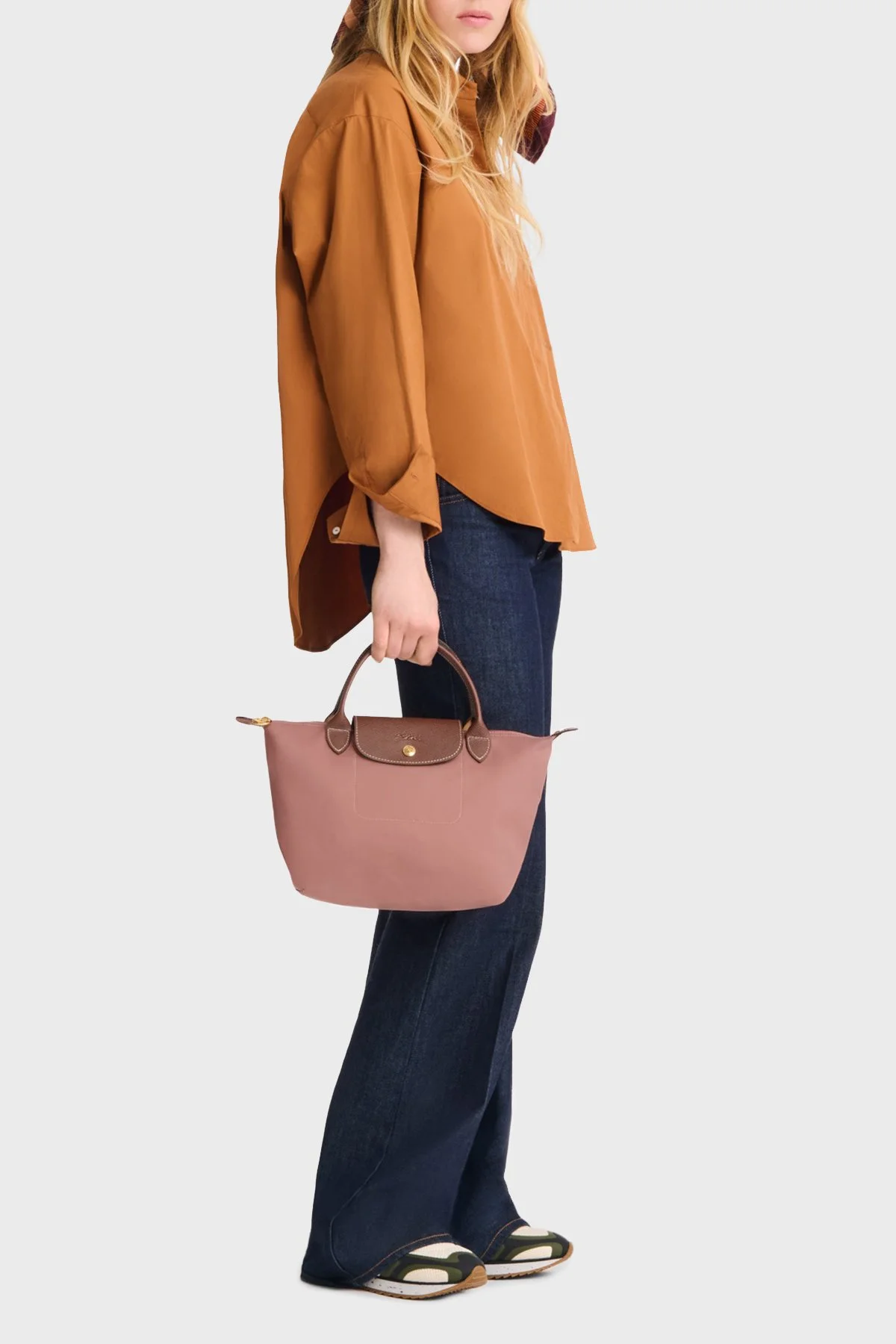 Longchamp Small Logolu Katlanabilen Tasarım Bayan Çanta L1621089 P96 PUDRA - 2