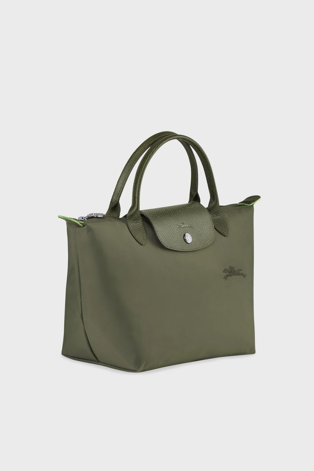 Longchamp Small Logolu Katlanabilir Tasarım Çift Saplı Bayan Çanta L1621919 479 HAKİ - 4