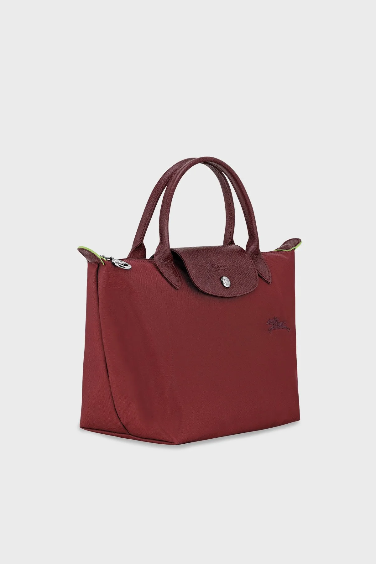 Longchamp Small Logolu Katlanabilir Tasarım Çift Saplı Bayan Çanta L1621919 P98 BORDO - 4