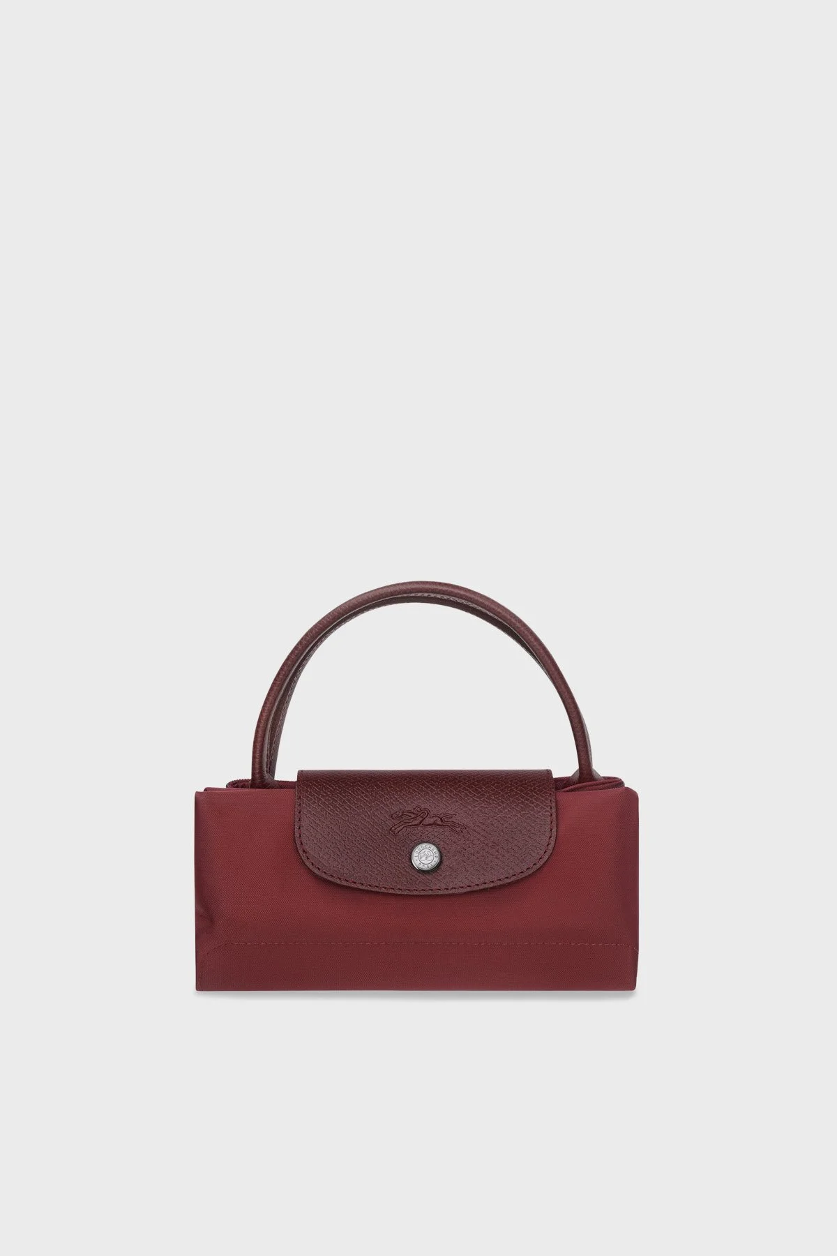 Longchamp Small Logolu Katlanabilir Tasarım Çift Saplı Bayan Çanta L1621919 P98 BORDO - 7