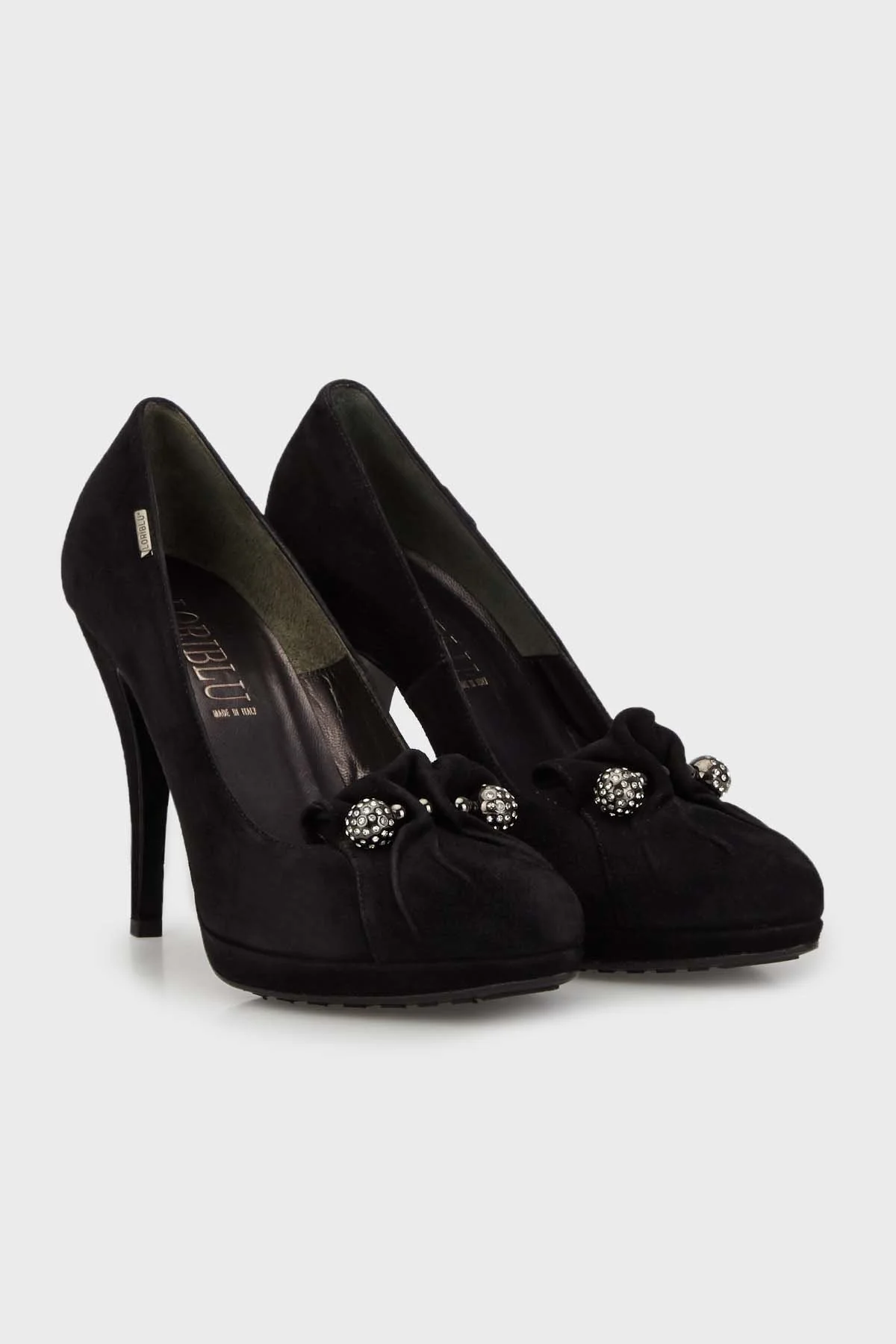 Loriblu Süet Topuklu Bayan Ayakkabı ZOX5K222IAD189A016 SİYAH - 3