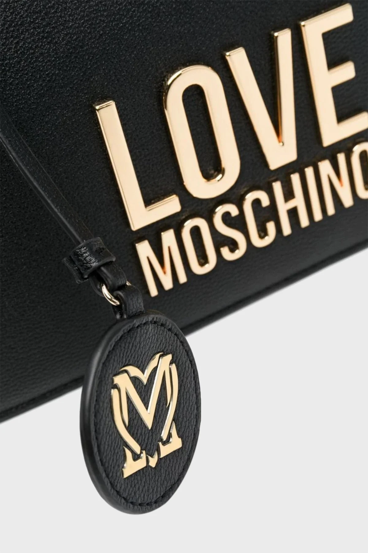 Love Moschino Altın Logolu Zincir Askılı Bayan Çanta JC4099PP1HLI0000 SİYAH - 3