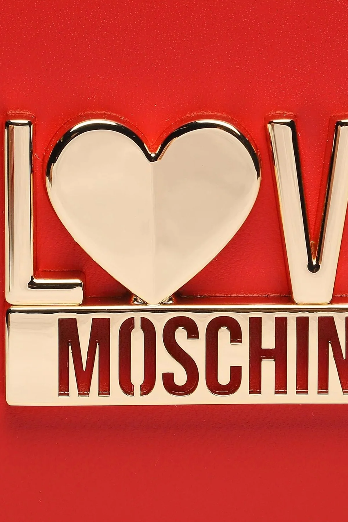 Love Moschino Altın Metal Detaylı Ayarlanabilir Uzatma Askılı Bayan Çanta JC4028PP1HLK0500 KIRMIZI - 2