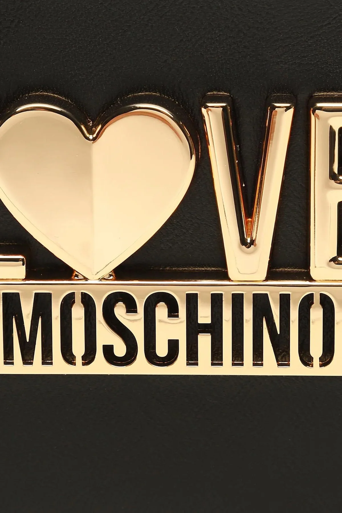 Love Moschino Altın Metal Detaylı Çift Fermuarlı Ayarlanabilir Askılı Bayan Çanta JC4028PP1HLK0000 SİYAH - 2
