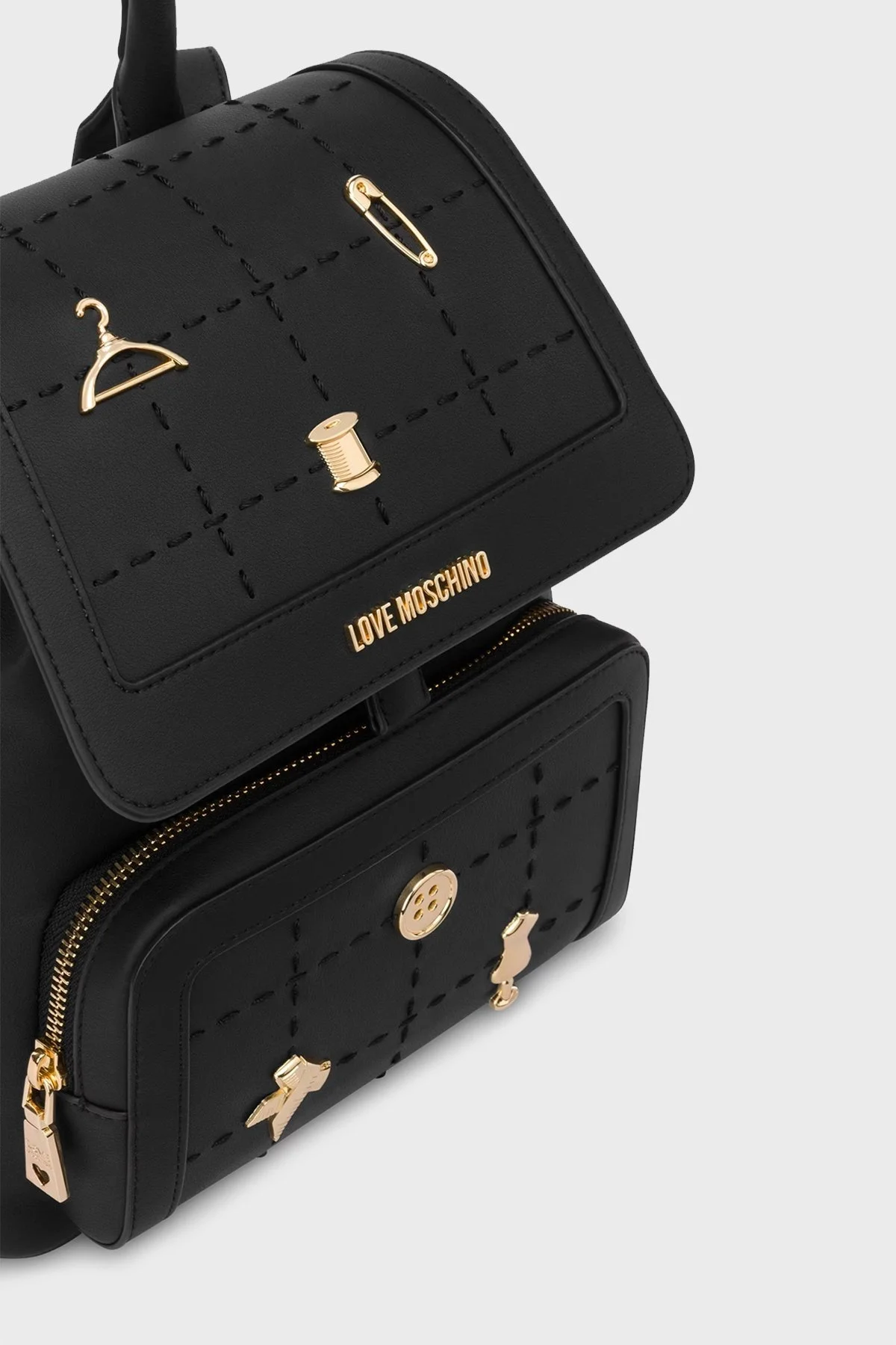 Love Moschino Ayarlanabilir Bayan Sırt Çantası JC4067PP1LLI0000 SİYAH - 3