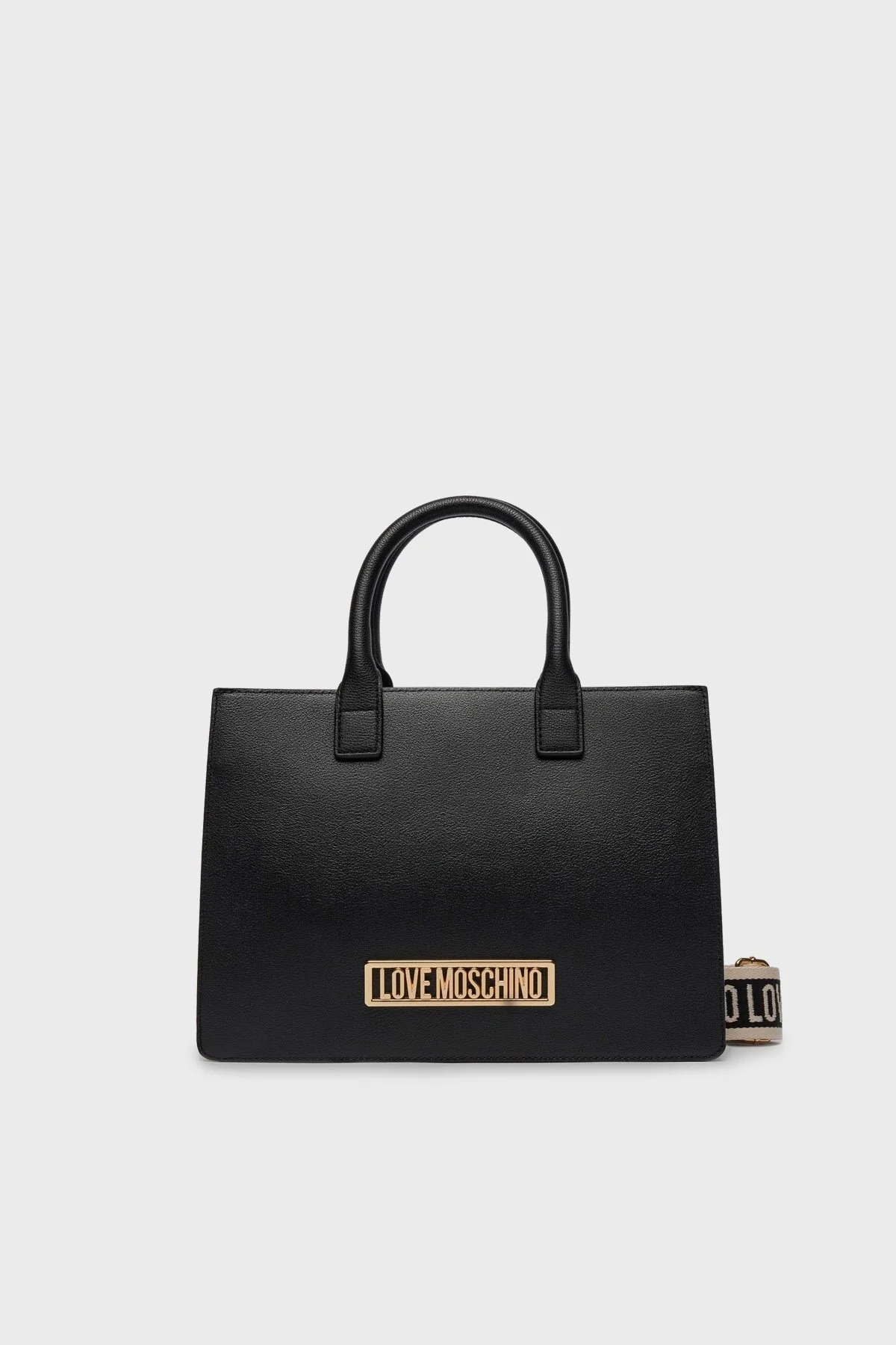 Love Moschino Ayarlanabilir ve Çıkarılabilir Çift Askılı Bayan Çanta JC4146PP1IL1200A SİYAH - 1