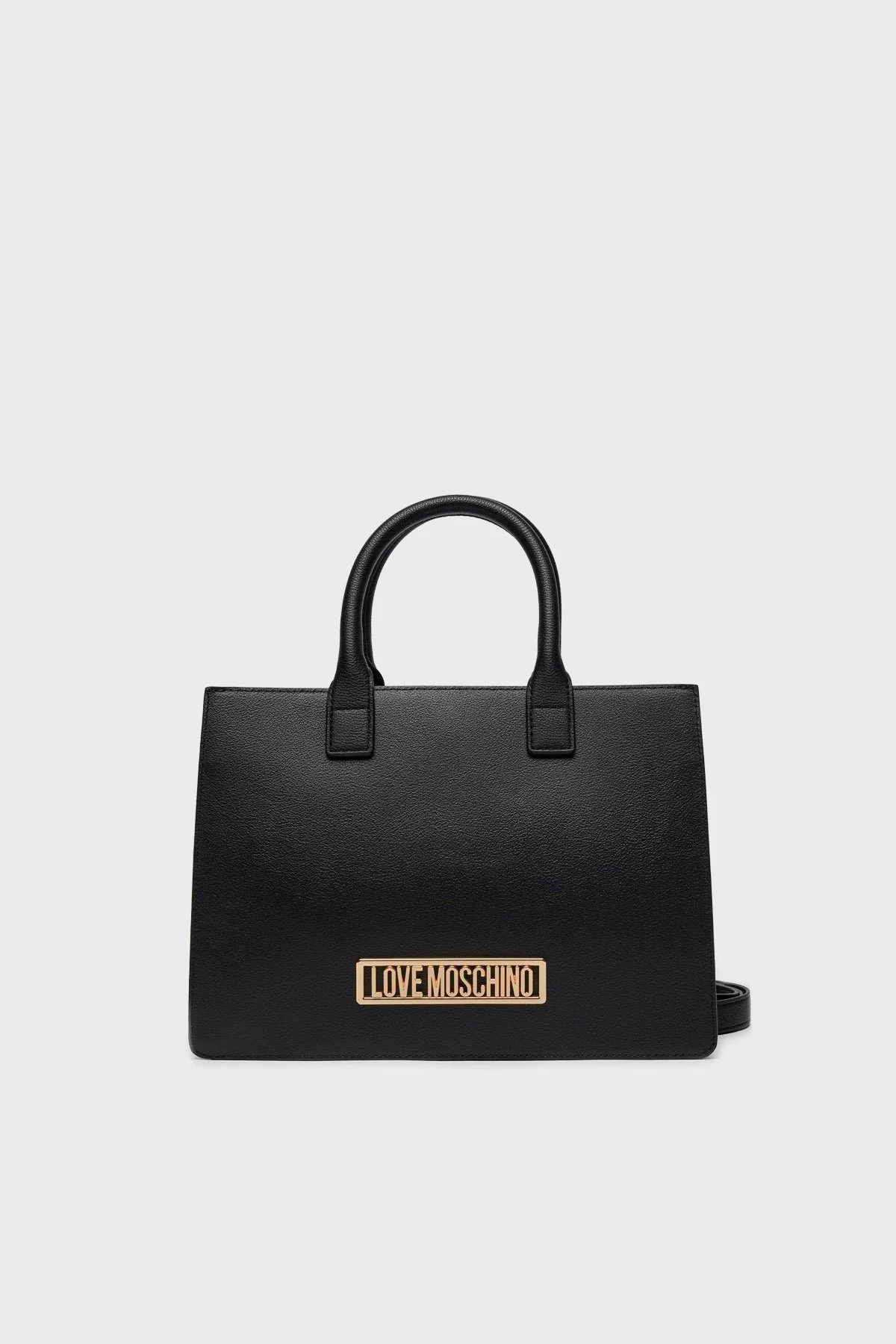 Love Moschino Ayarlanabilir ve Çıkarılabilir Çift Askılı Bayan Çanta JC4146PP1IL1200A SİYAH - 3