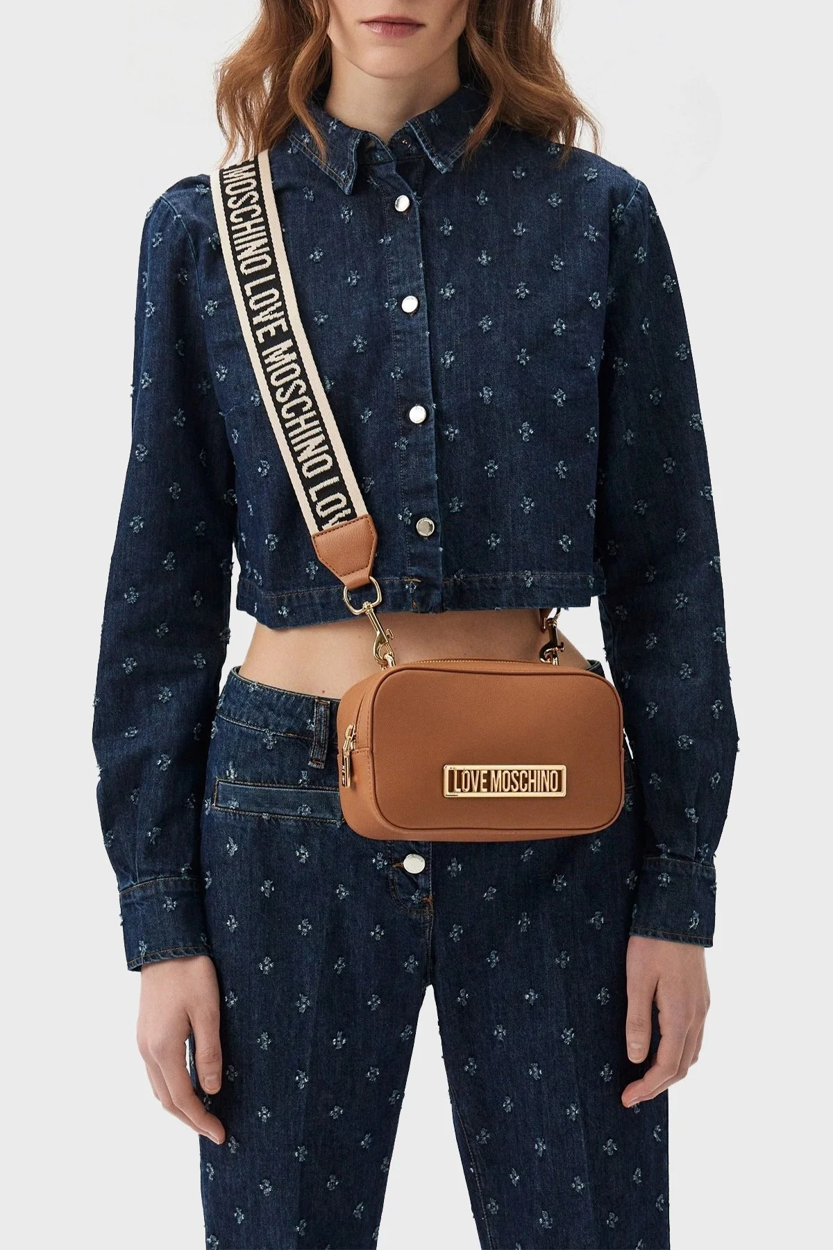 Love Moschino Ayarlanabilir ve Çıkarılabilir Çift Askılı Bayan Çanta JC4148PP1IL1220A TABA - 2