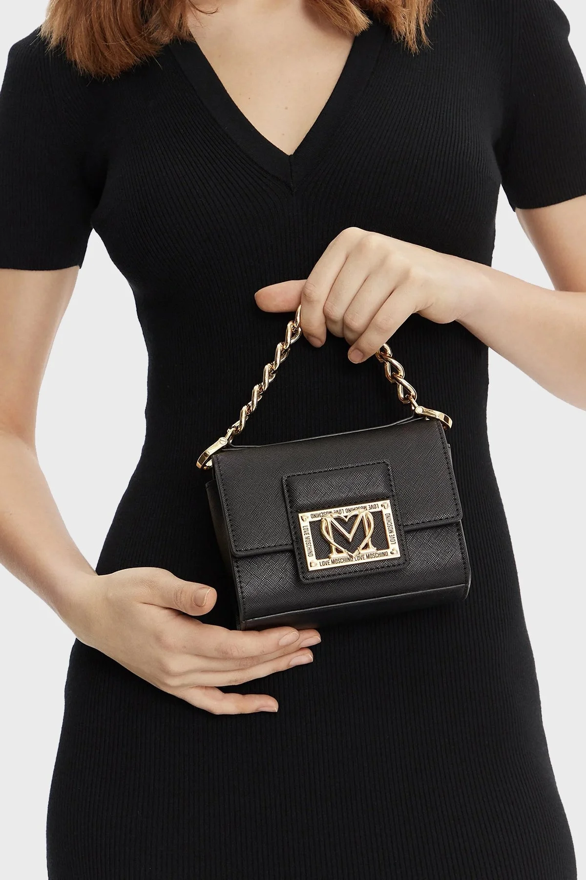 Love Moschino Çıkarılabilir Çapraz Askılı Mini Bayan Çanta JC4330PP0IKS0000 SİYAH - 2