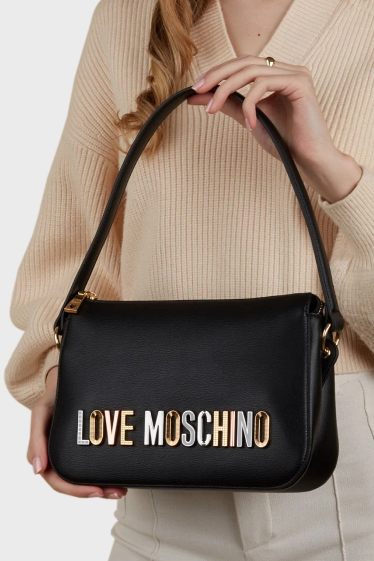 Love Moschino Çıkarılabilir Çarpaz Askılı Bayan Çanta JC4306PP0IKN0000 SİYAH - 3
