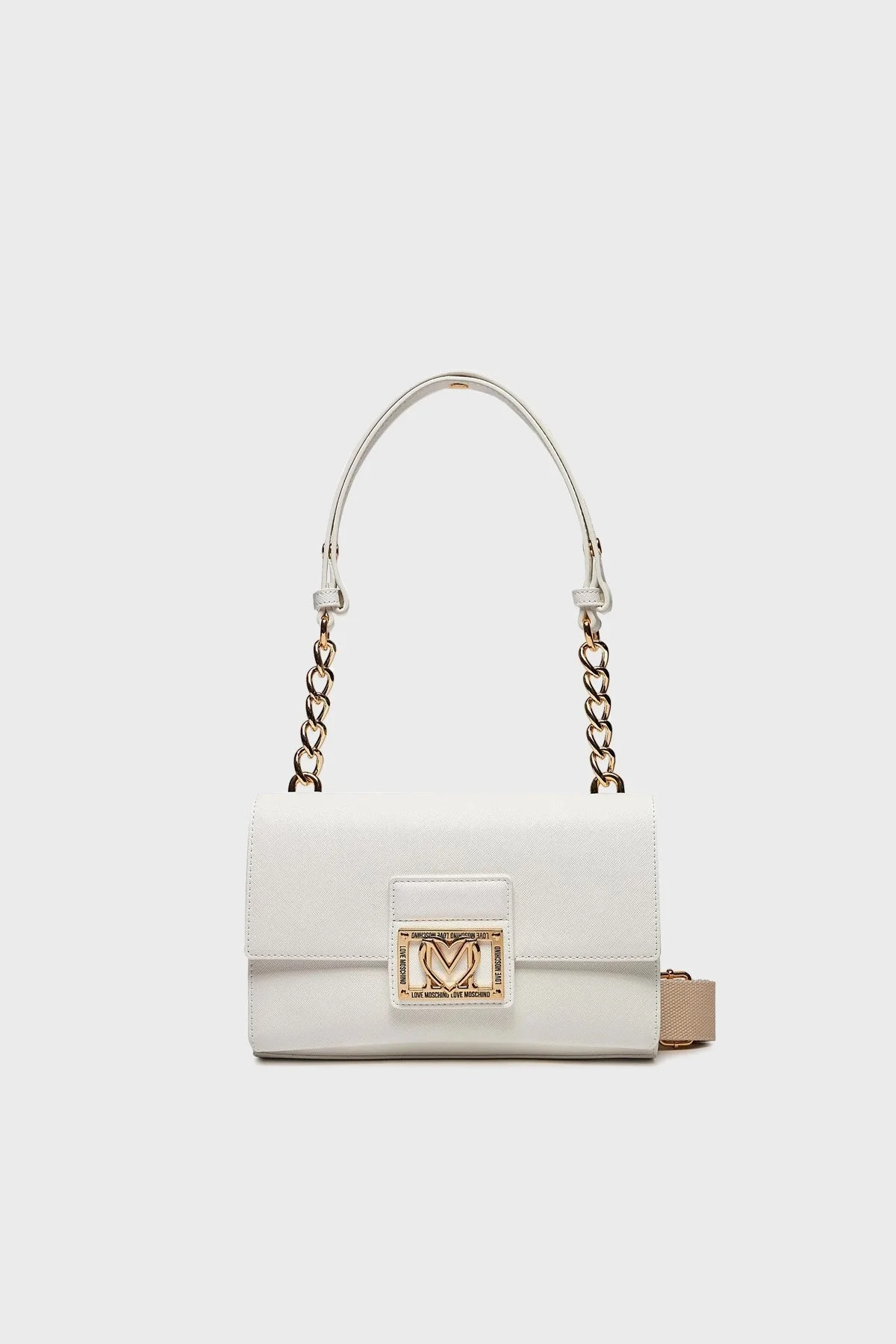 Love Moschino Çıkarılabilir Çarpaz Askılı Bayan Çanta JC4329PP0IKS0100 BEYAZ - 1